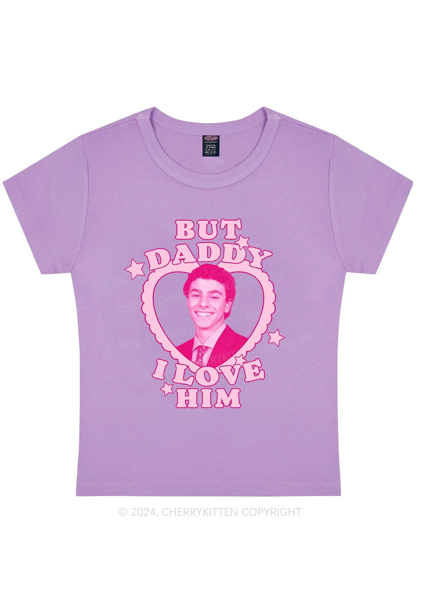 Curvy Daddy I Love Him Luigi Y2K Baby Tee Cherrykitten - Image 4