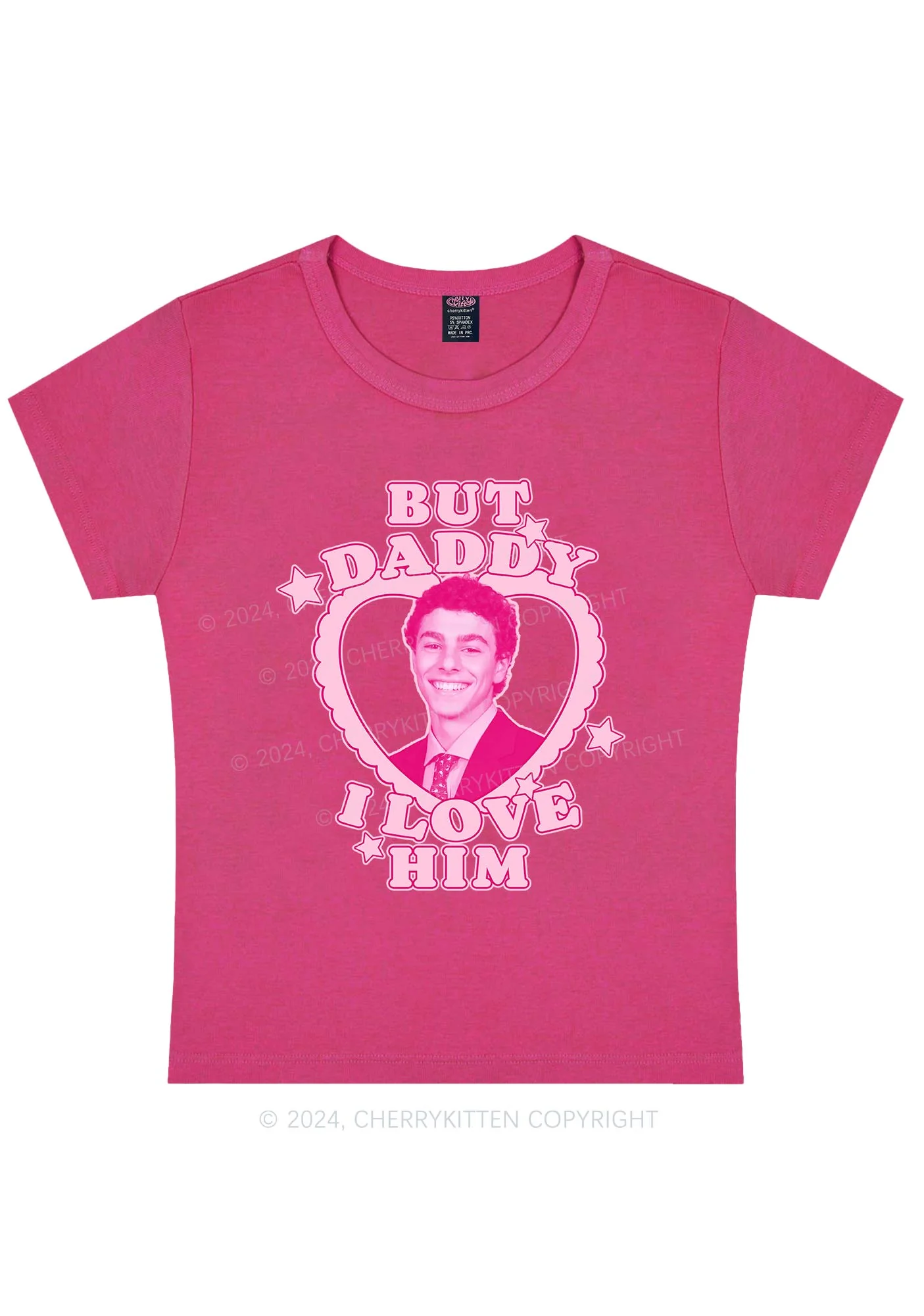 Curvy Daddy I Love Him Luigi Y2K Baby Tee Cherrykitten - Image 5