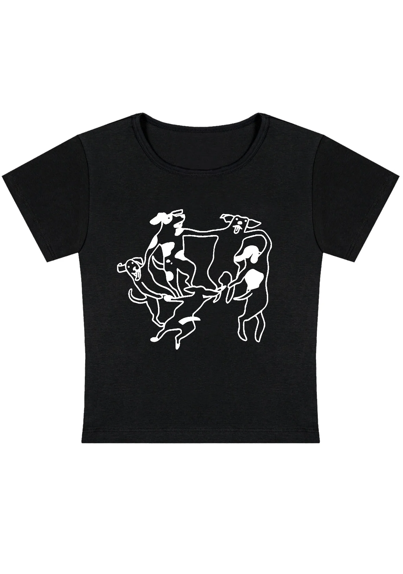 Curvy Dancing Dogs Baby Tee - Image 4