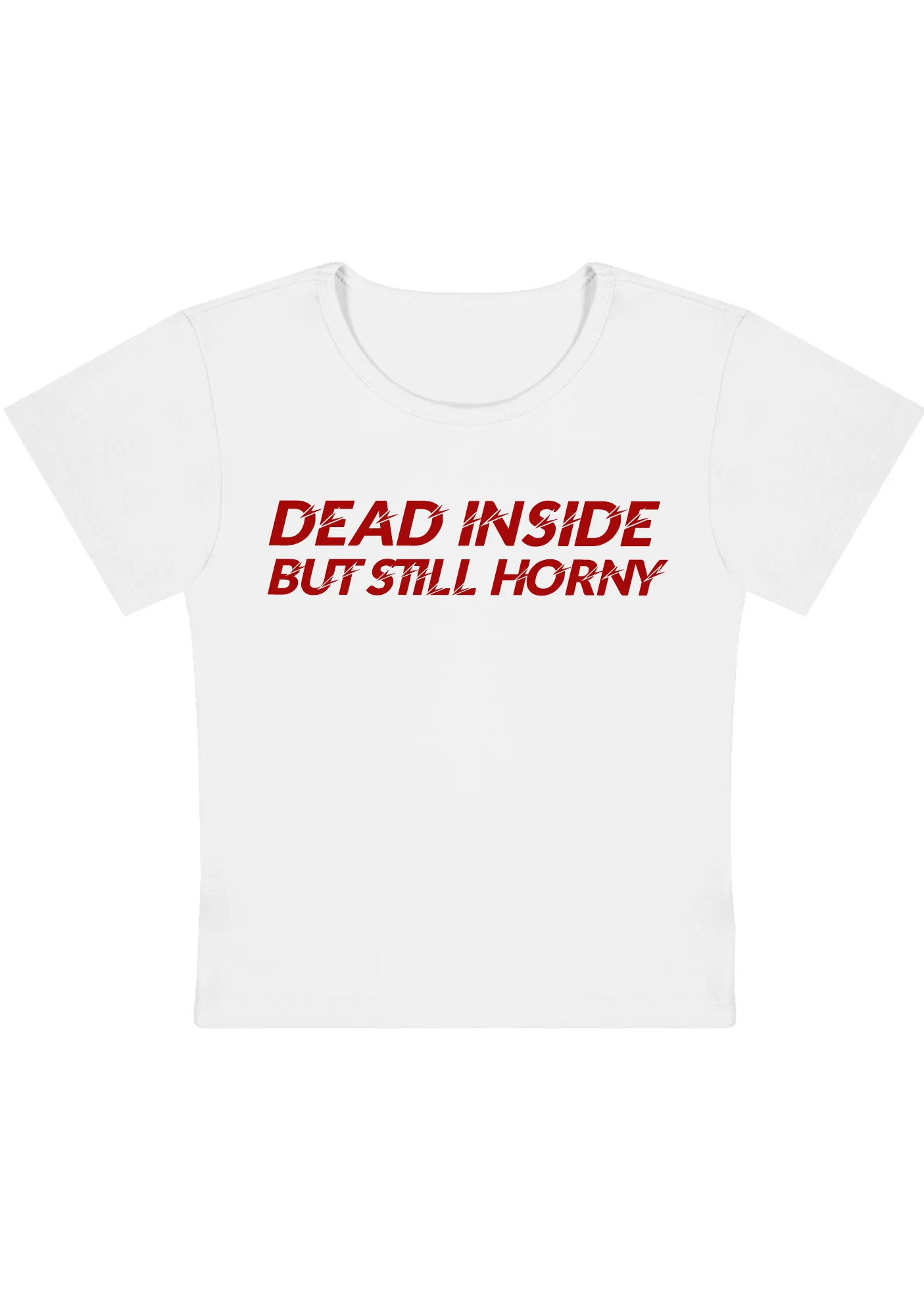 Curvy Dead Inside But Still Thirsty Baby Tee - Image 2