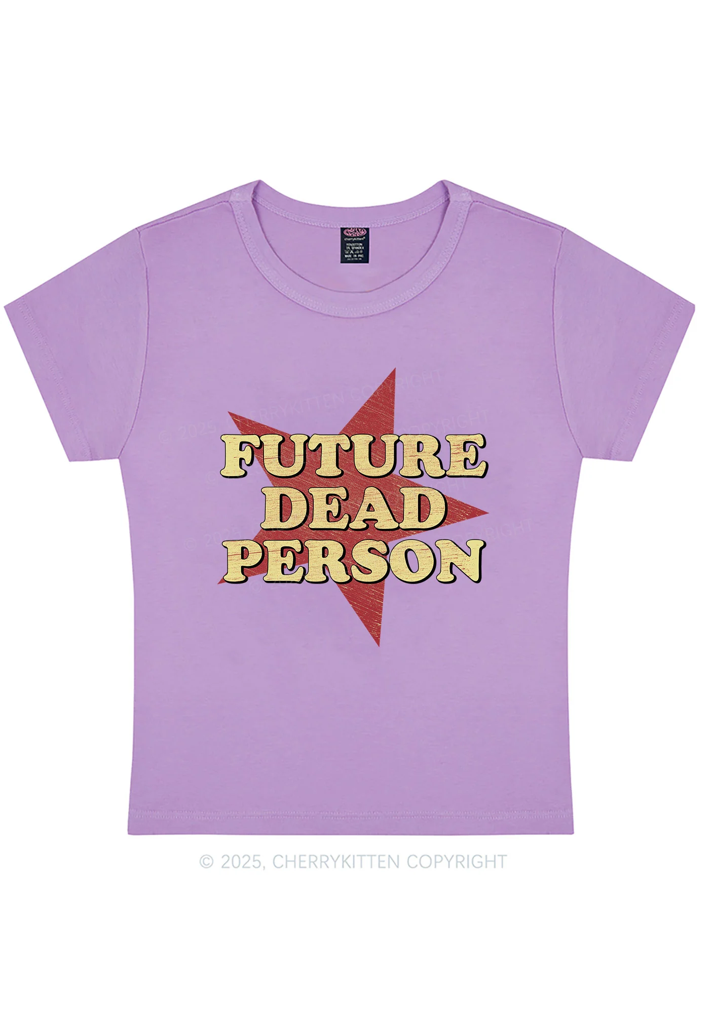 Curvy Dead Person Y2K Baby Tee Cherrykitten - Image 5