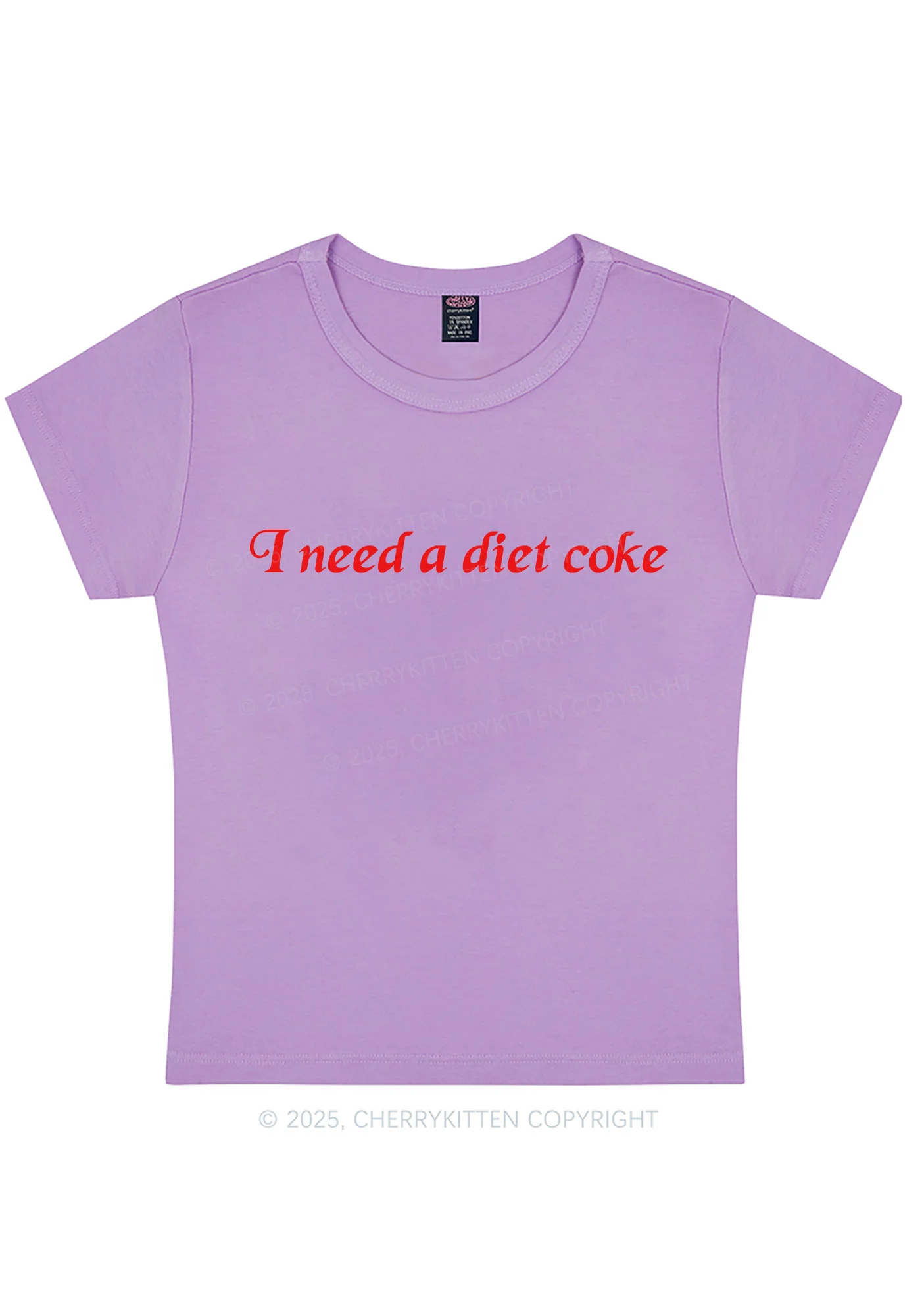 Curvy Diet Coke Y2K Baby Tee Cherrykitten - Image 5