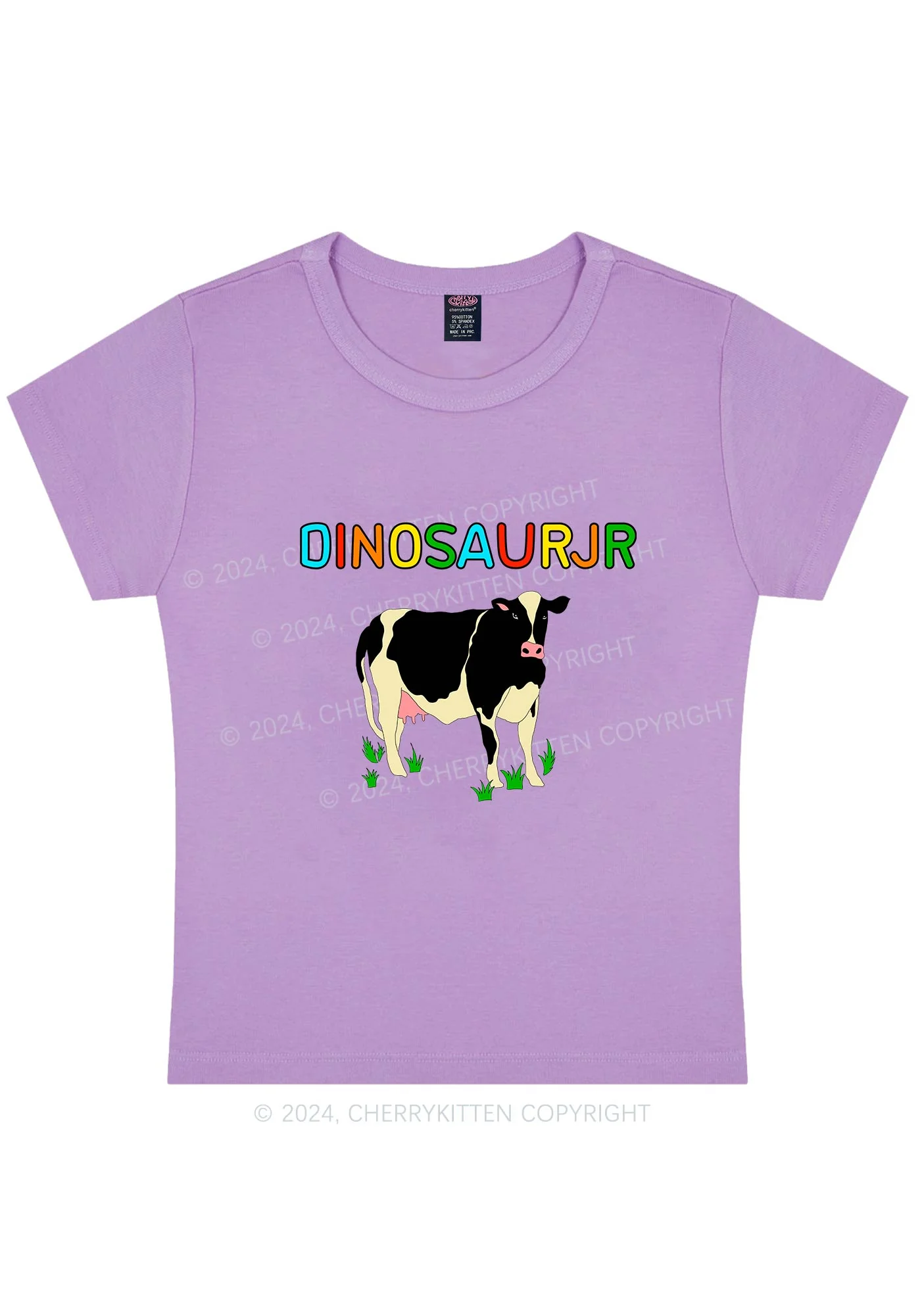 Curvy Dinosaur JR Y2K Baby Tee Cherrykitten - Image 4