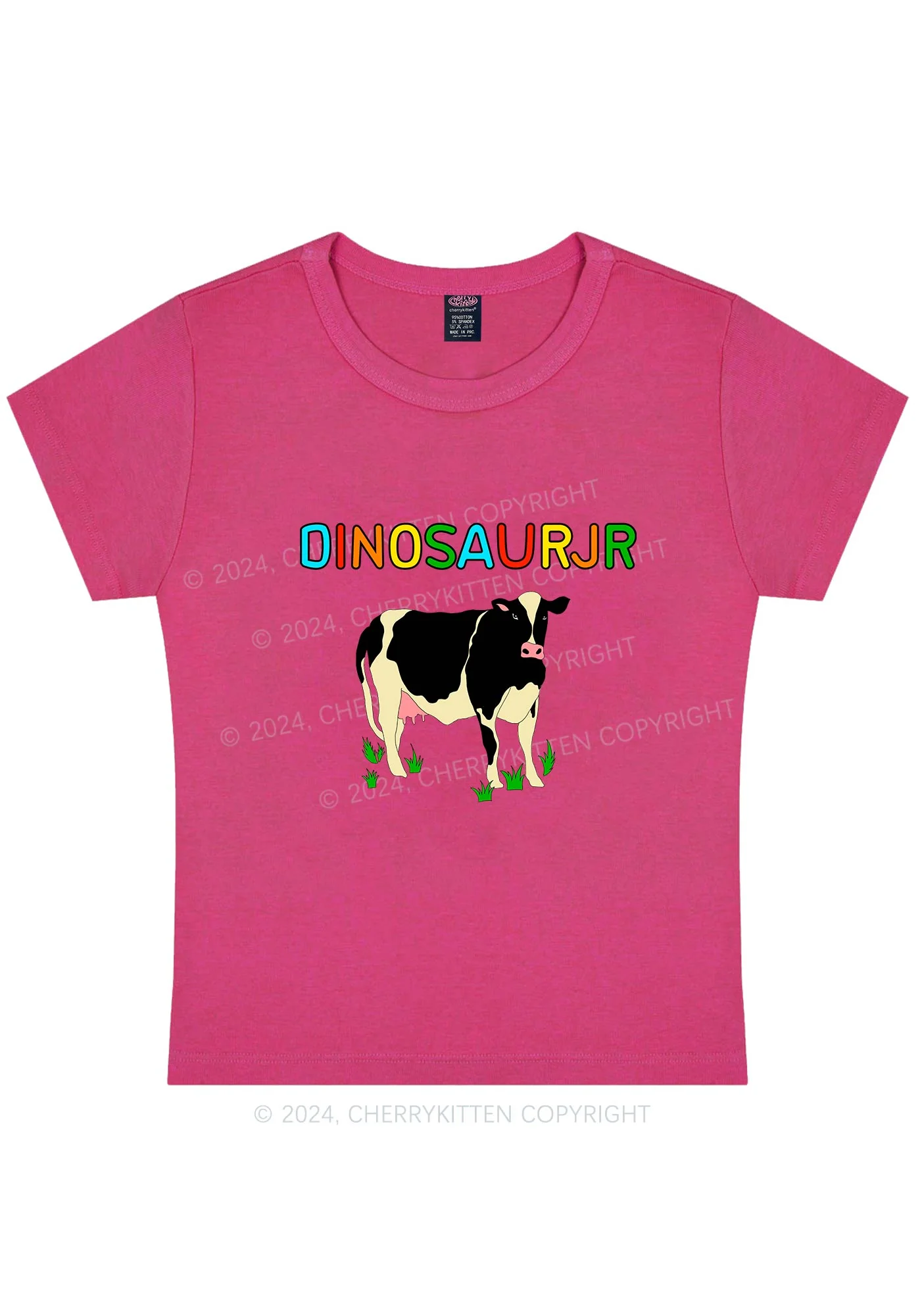 Curvy Dinosaur JR Y2K Baby Tee Cherrykitten - Image 5