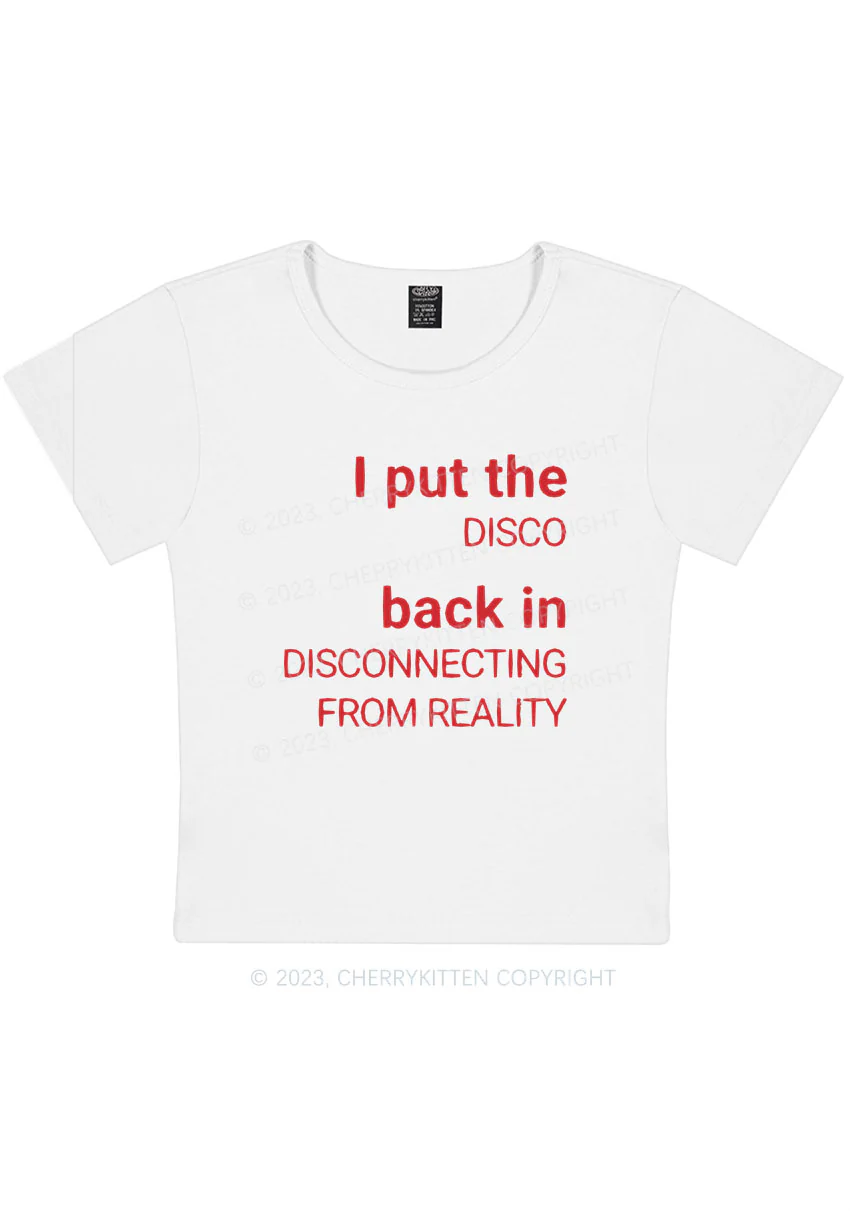 Curvy Disconnecting From Reality Y2K Baby Tee Cherrykitten - Image 2