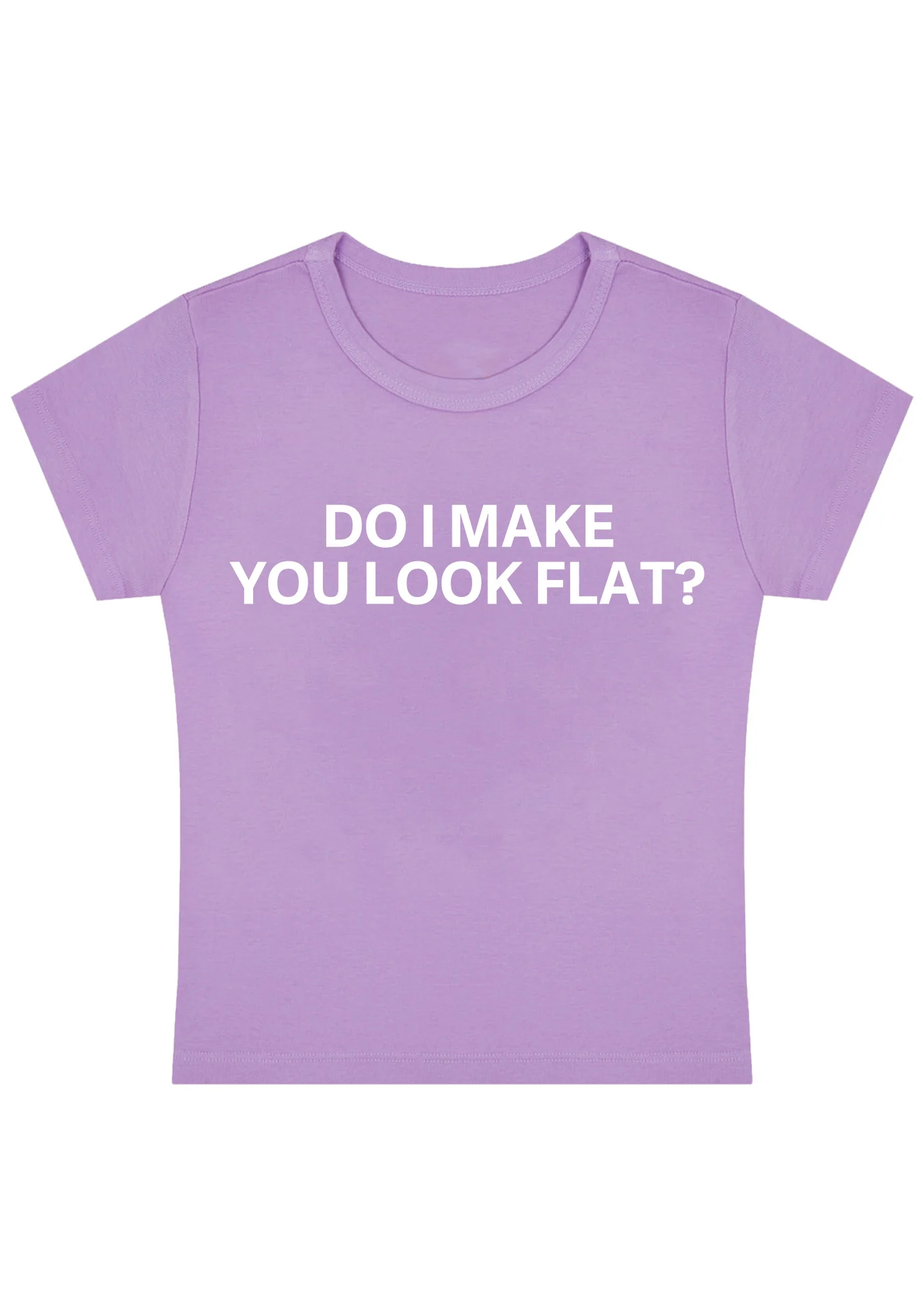 Curvy Do I Make You Look Flat Baby Tee - Image 2