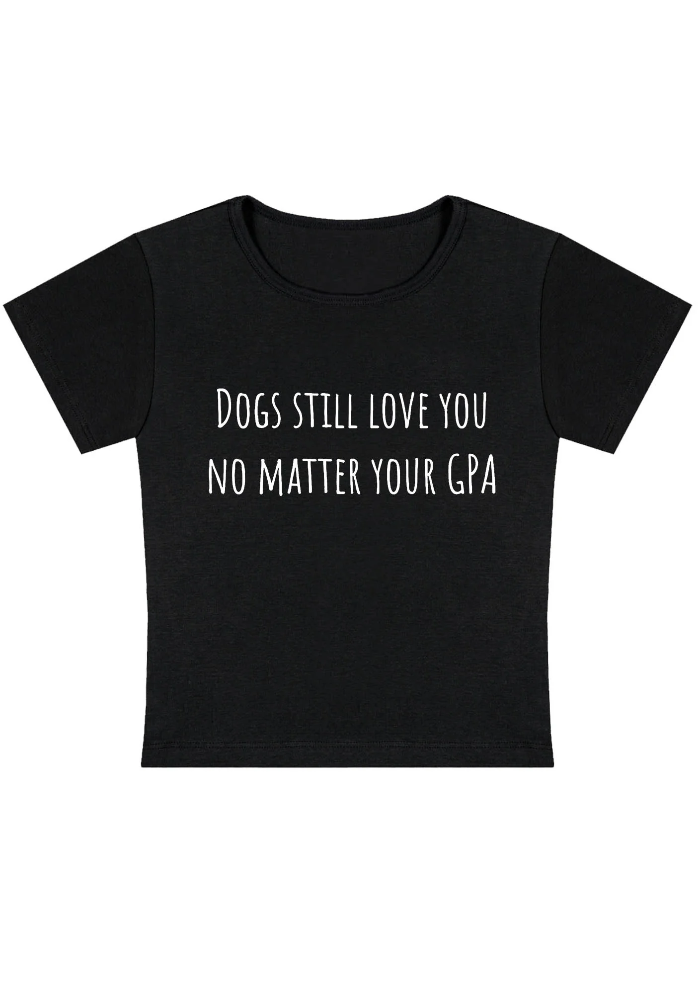 Curvy Dogs Still Love You No Matter Your GPA Baby Tee - Image 3