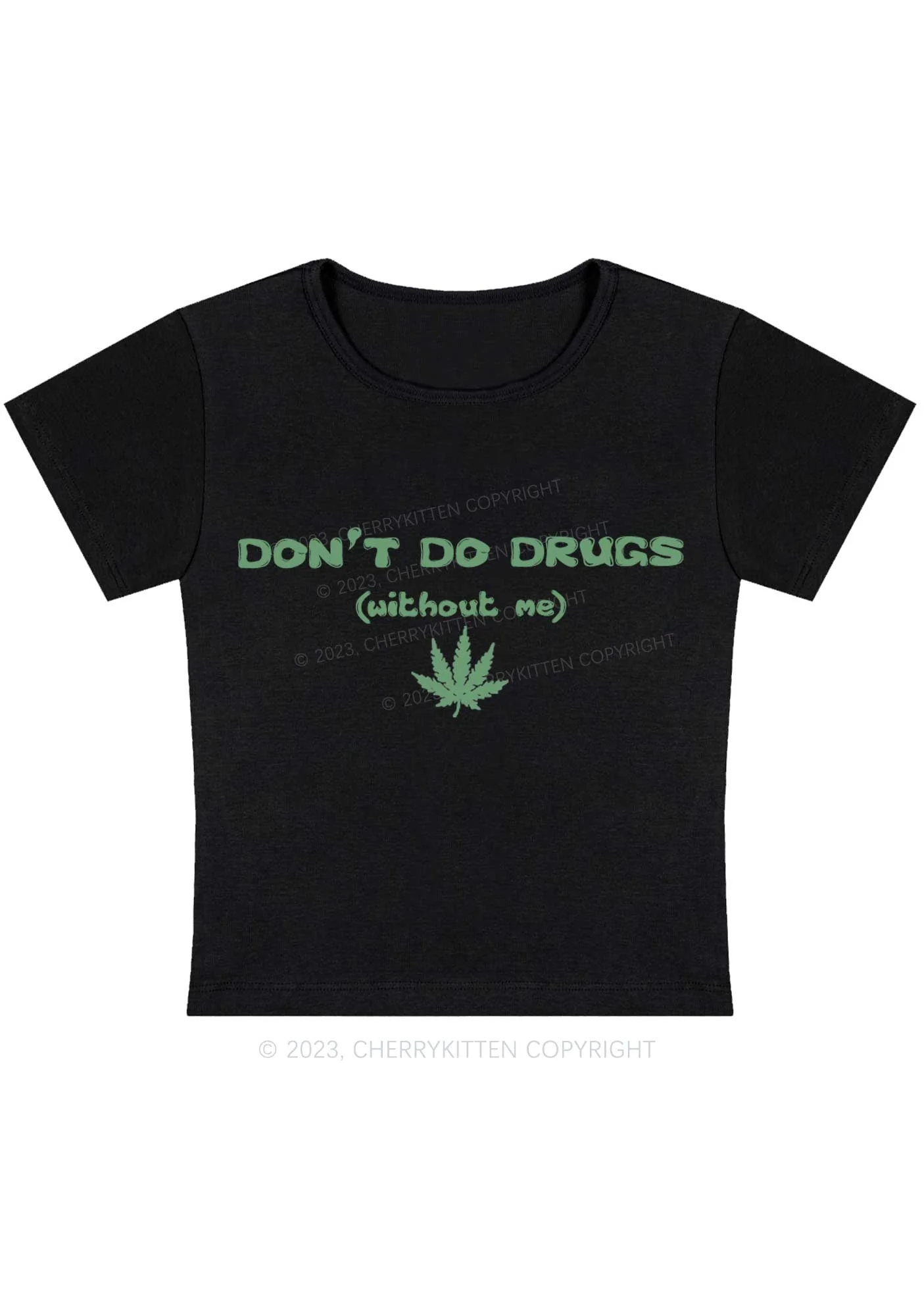Curvy Don't Do Without Me Baby Tee Cherrykitten - Image 2