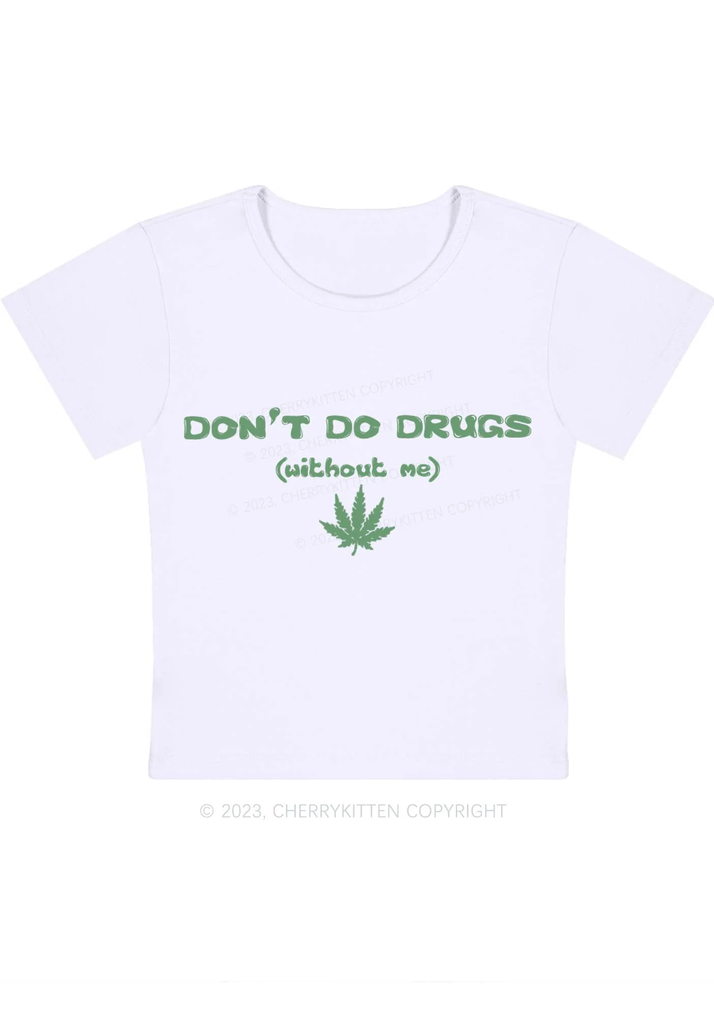 Curvy Don't Do Without Me Baby Tee Cherrykitten - Image 3