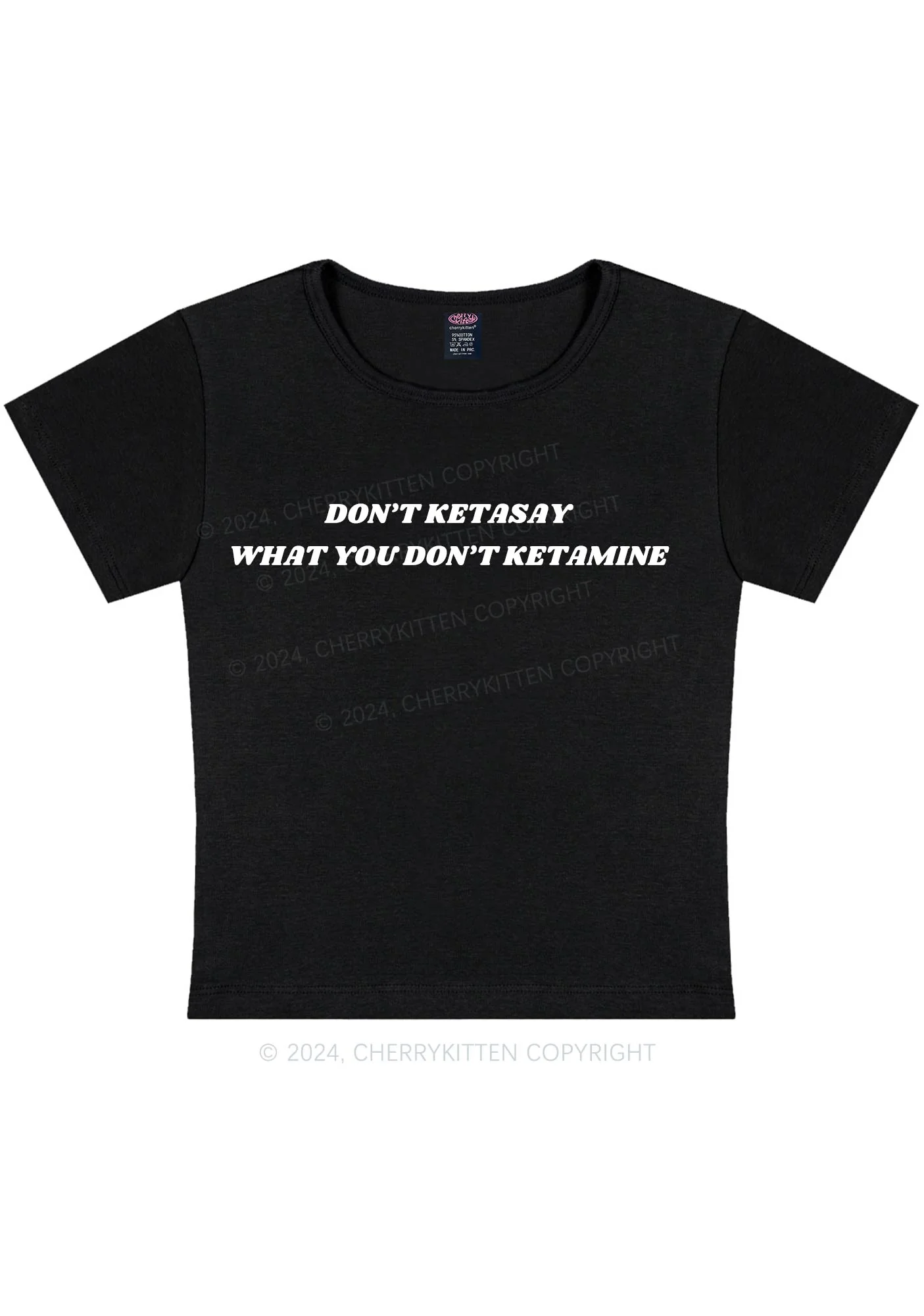 Curvy Don't Ketasay Y2K Baby Tee Cherrykitten - Image 3