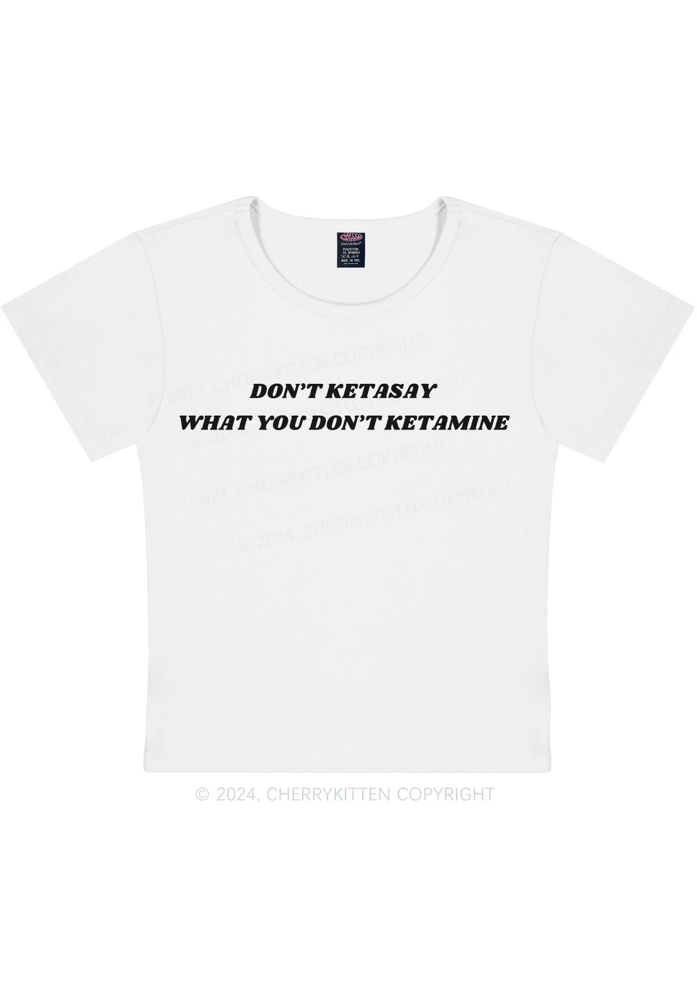 Curvy Don't Ketasay Y2K Baby Tee Cherrykitten - Image 4