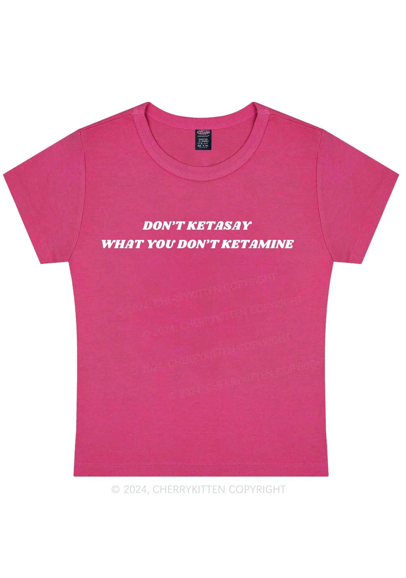 Curvy Don't Ketasay Y2K Baby Tee Cherrykitten - Image 5