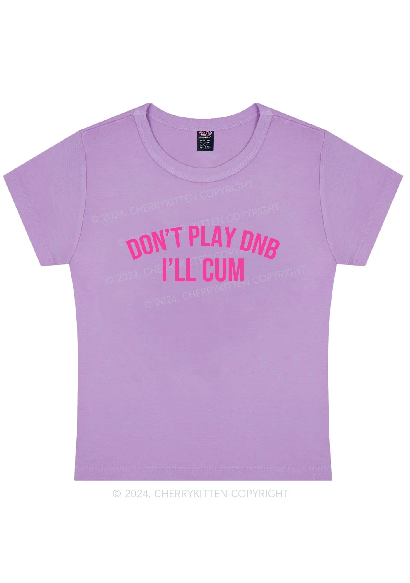 Curvy Don't Play DNB Y2K Baby Tee Cherrykitten - Image 5