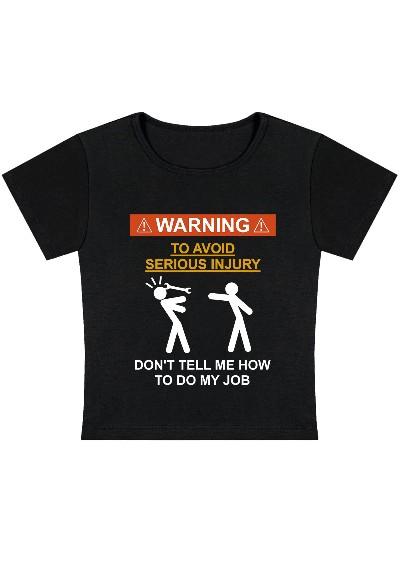 Curvy Don't Tell Me How To Do My Job Baby Tee - Image 2