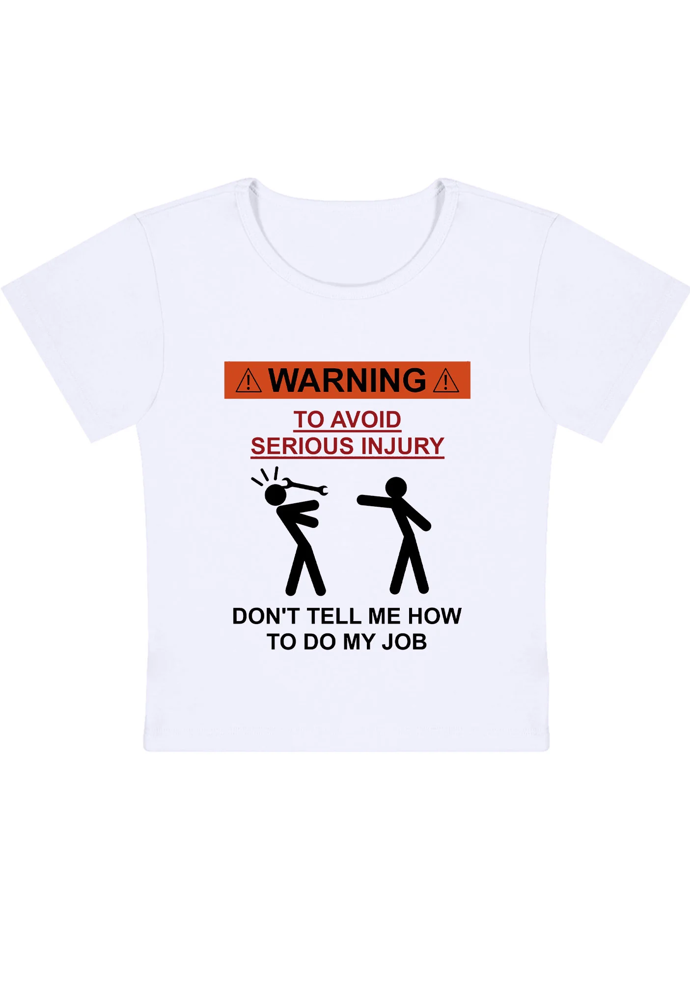 Curvy Don't Tell Me How To Do My Job Baby Tee - Image 3
