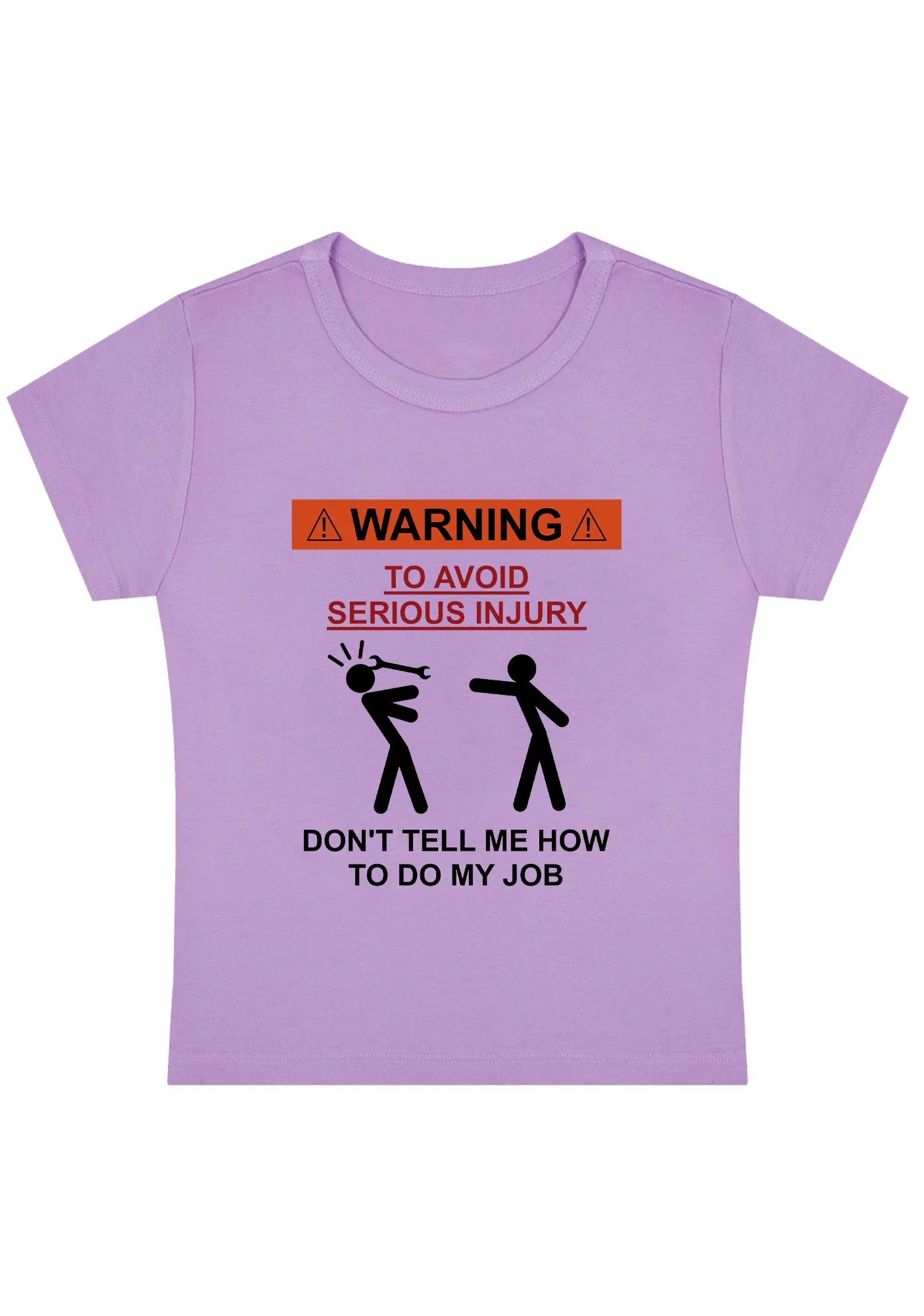 Curvy Don't Tell Me How To Do My Job Baby Tee - Image 4