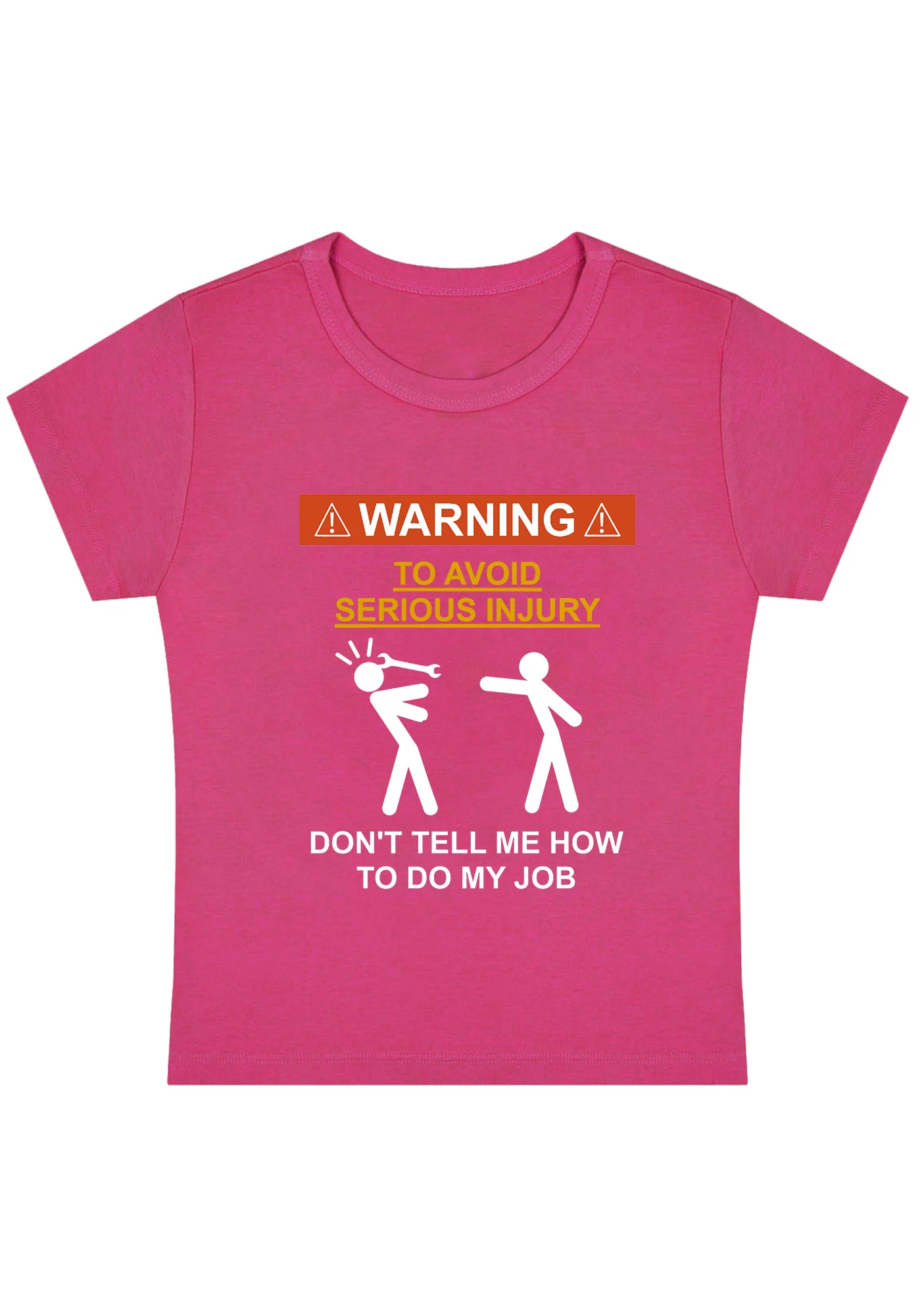 Curvy Don't Tell Me How To Do My Job Baby Tee - Image 5