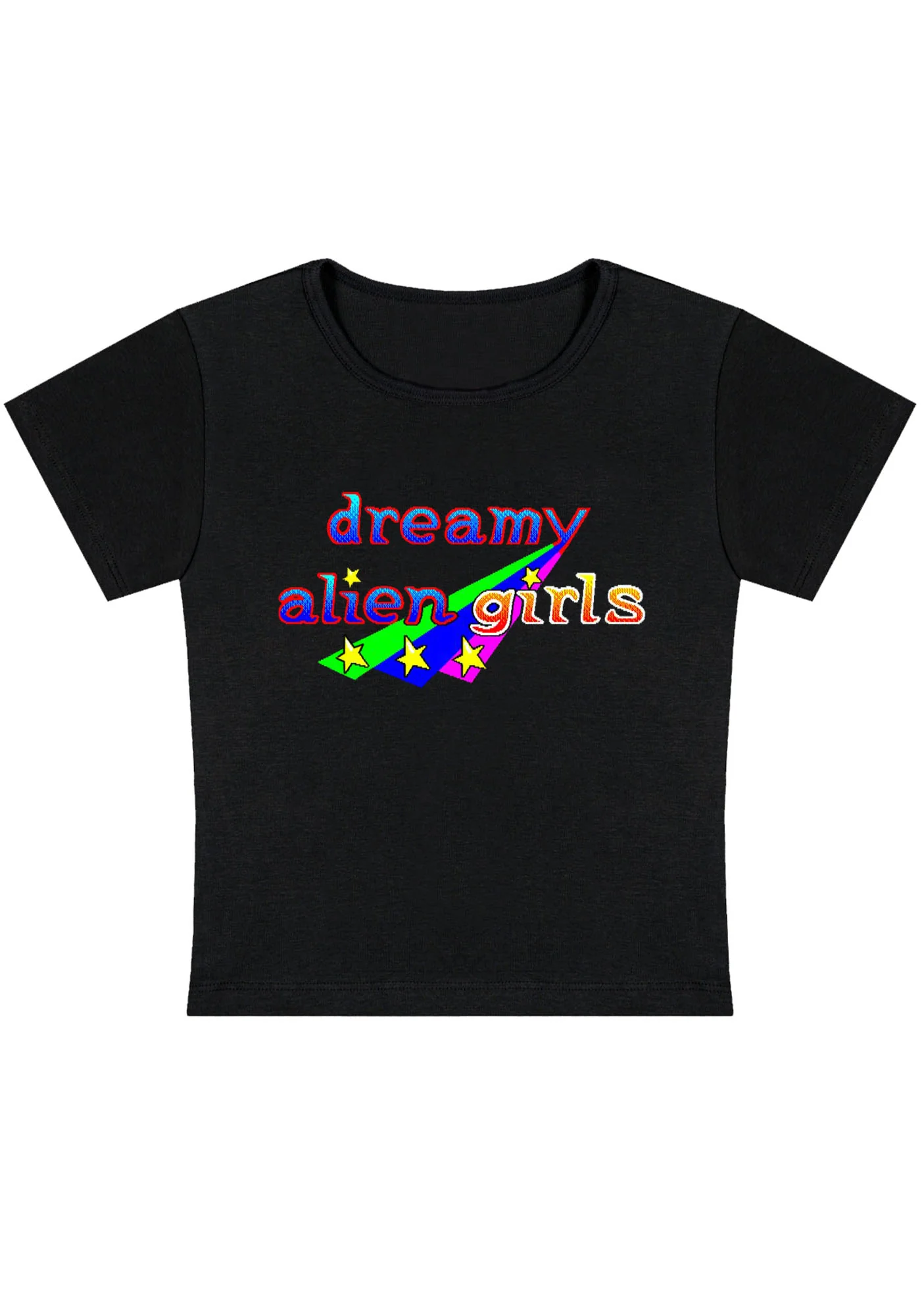 Curvy Dreamy Alien Girls Baby Tee - Image 2