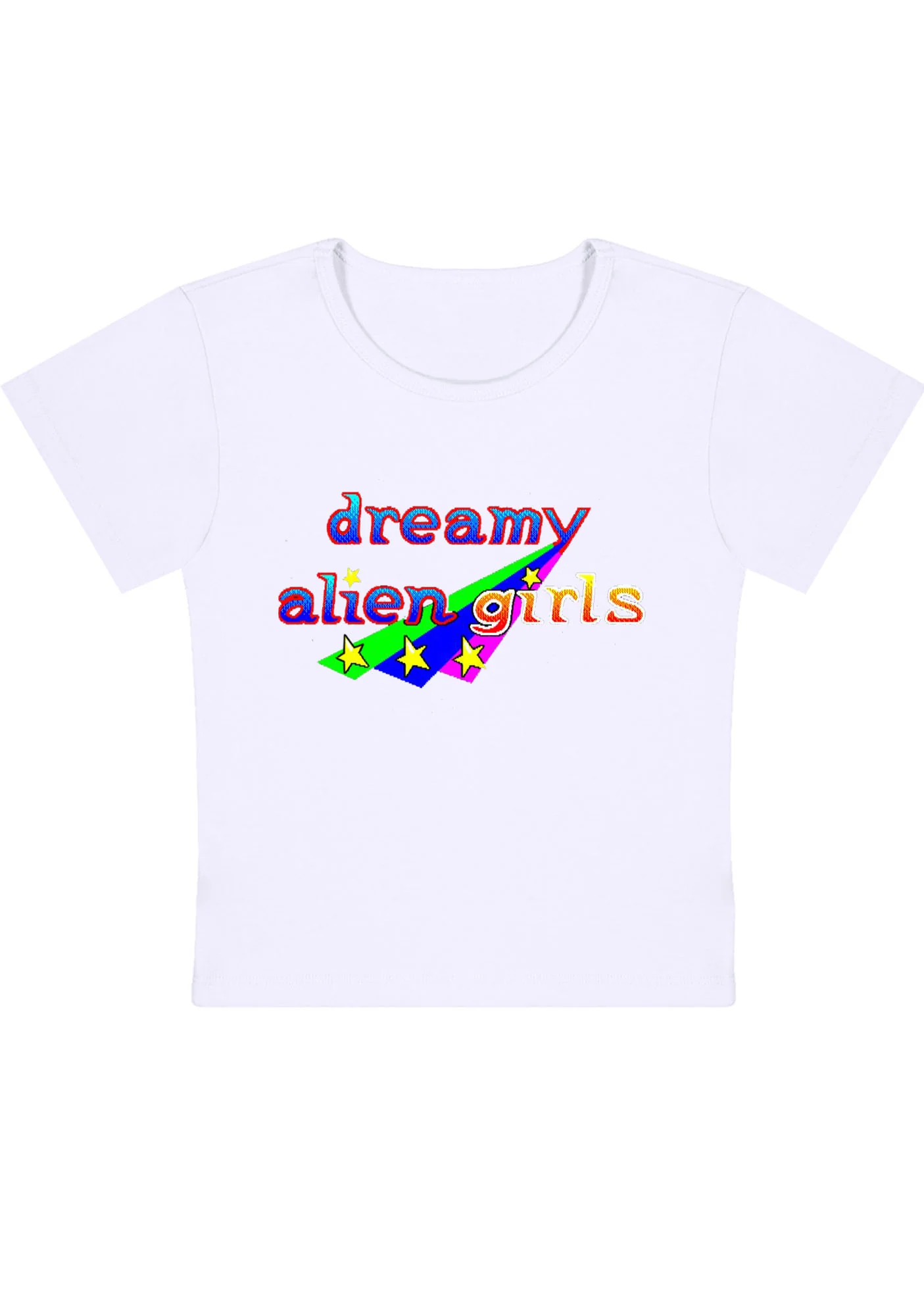 Curvy Dreamy Alien Girls Baby Tee - Image 3