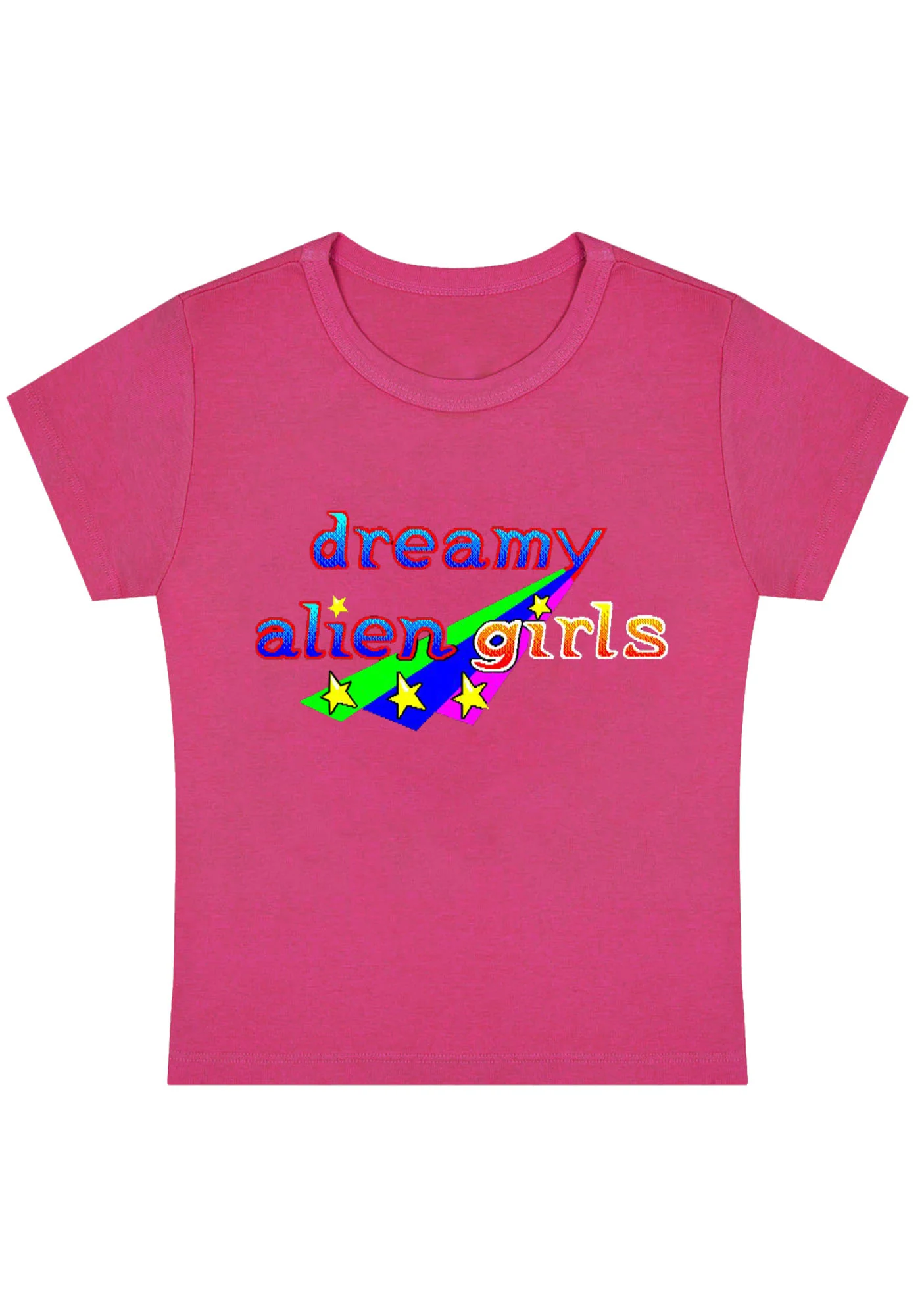Curvy Dreamy Alien Girls Baby Tee - Image 5