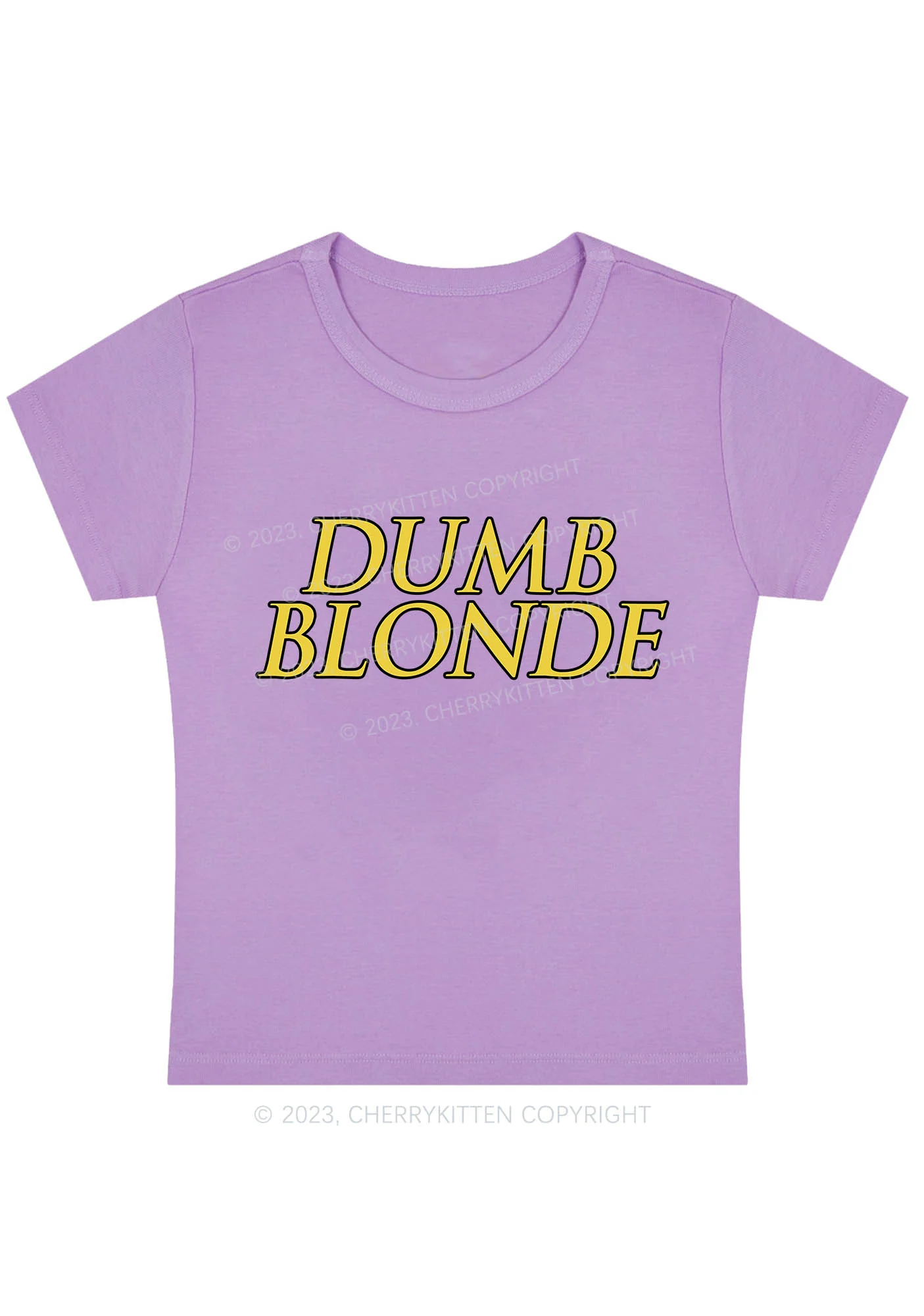 Curvy Dumb Blonde Baby Tee Cherrykitten - Image 5