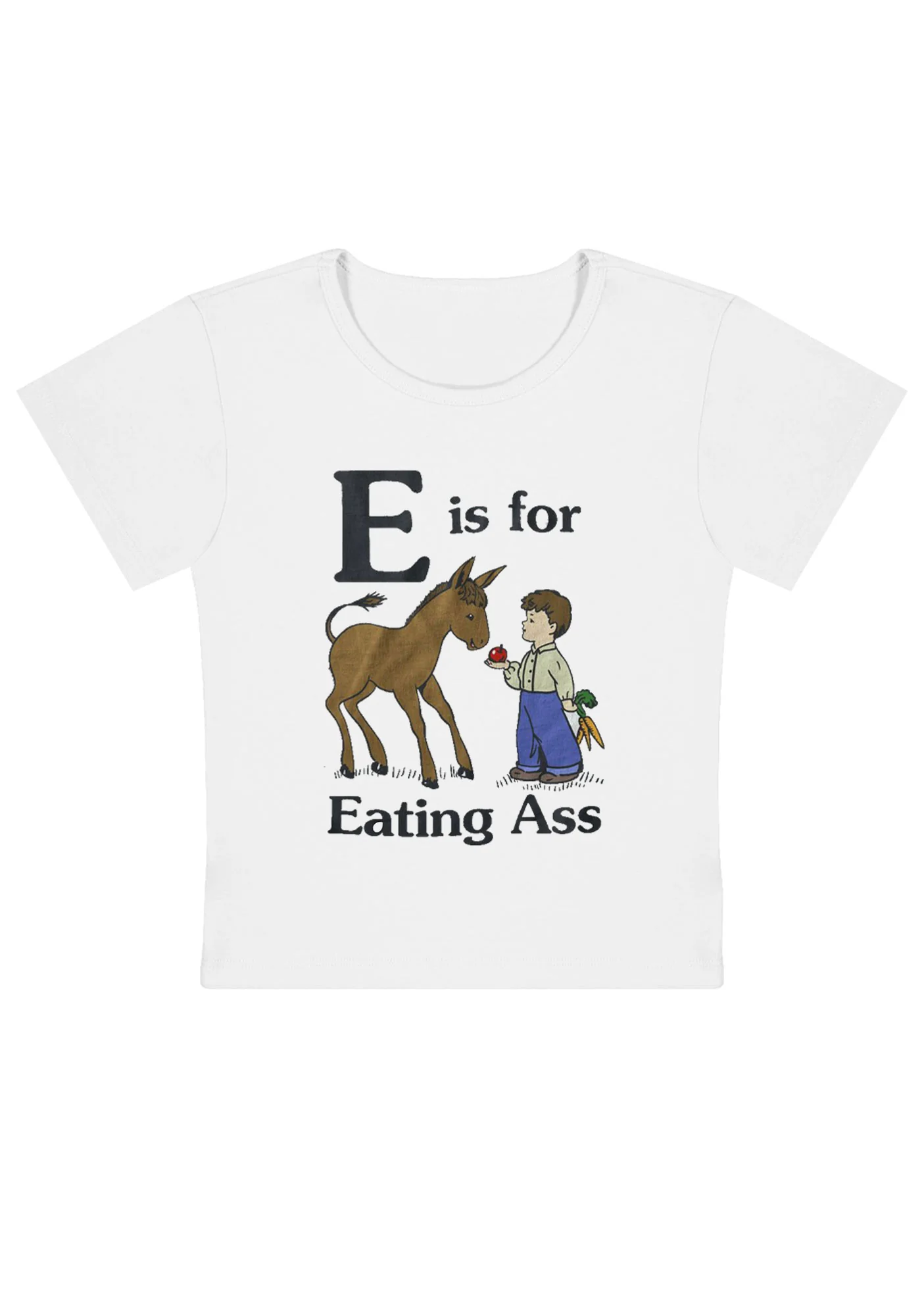 Curvy E Is For Eating Axx Baby Tee - Image 3
