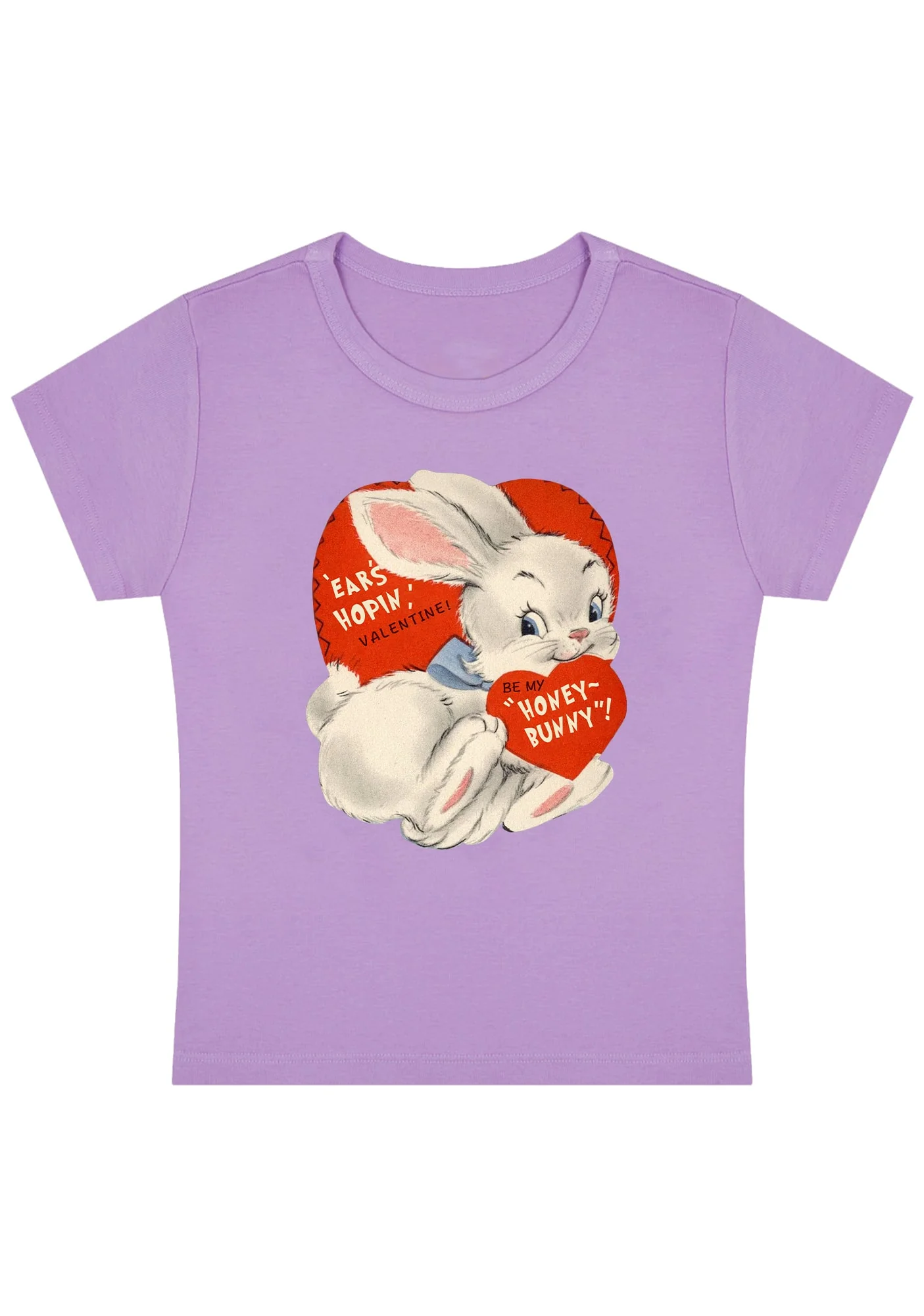 Curvy Ears Hopin Valentine Be My Honey Bunny Baby Tee - Image 4