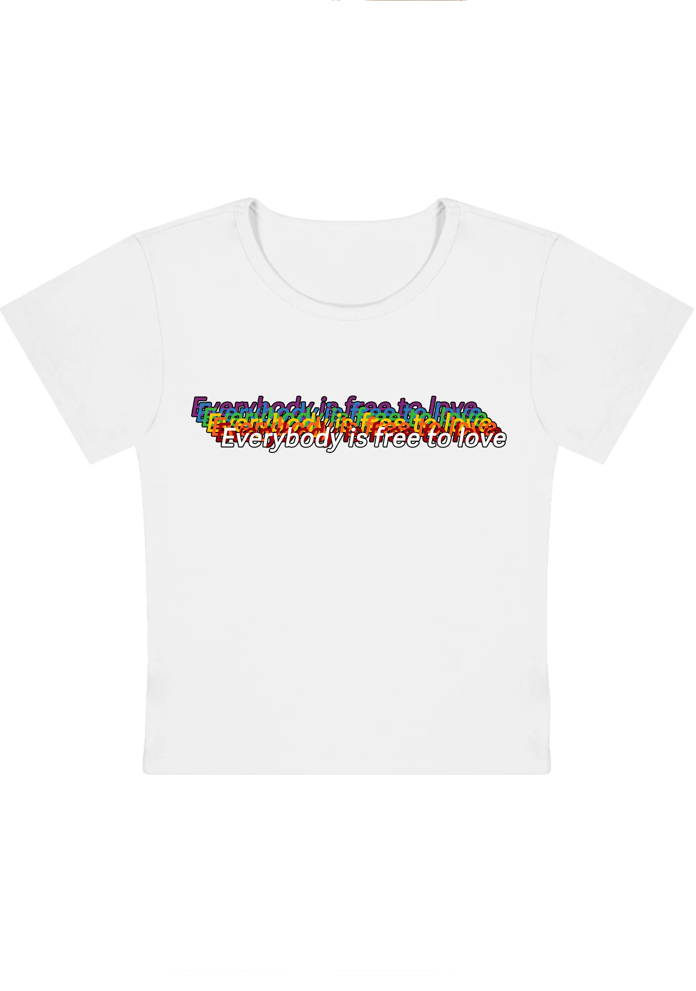 Curvy Everybody Is Free To Love Baby Tee - Image 3