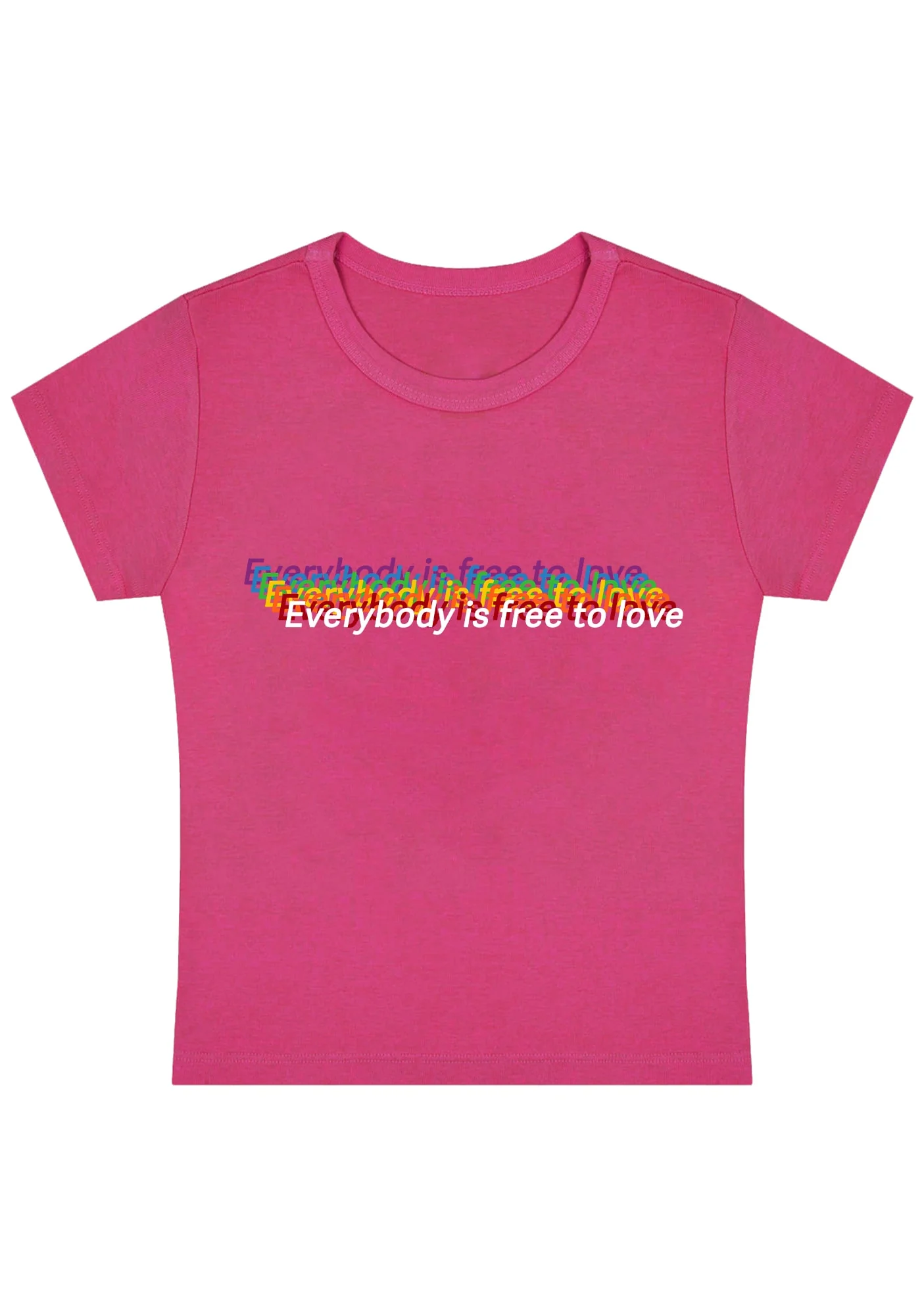 Curvy Everybody Is Free To Love Baby Tee - Image 5