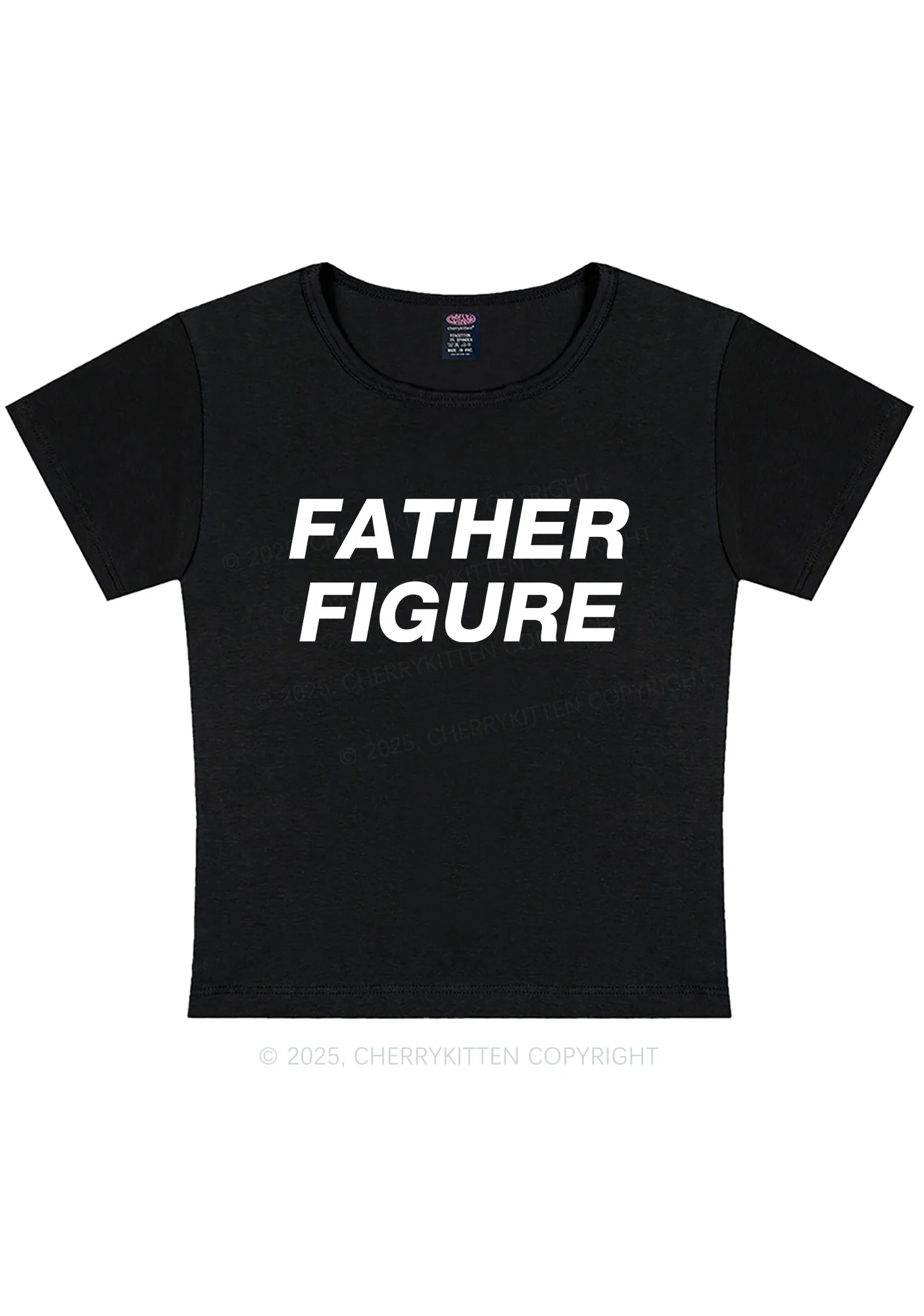 Curvy Father Figure Y2K Baby Tee Cherrykitten - Image 2