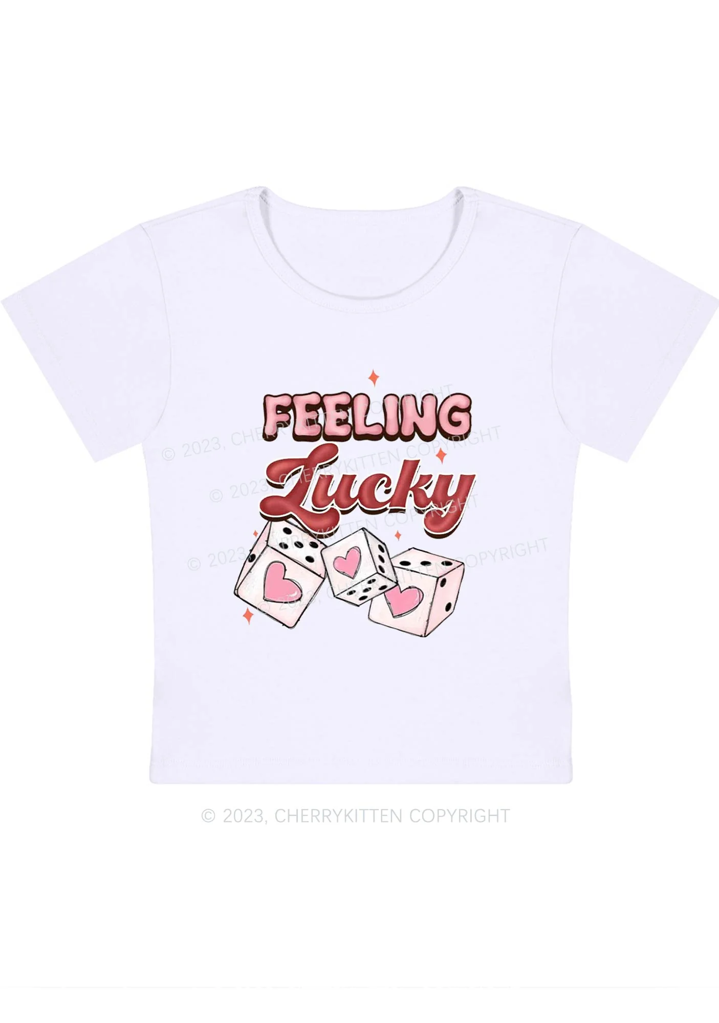 Curvy Feeling Lucky Dices Baby Tee Cherrykitten - Image 3