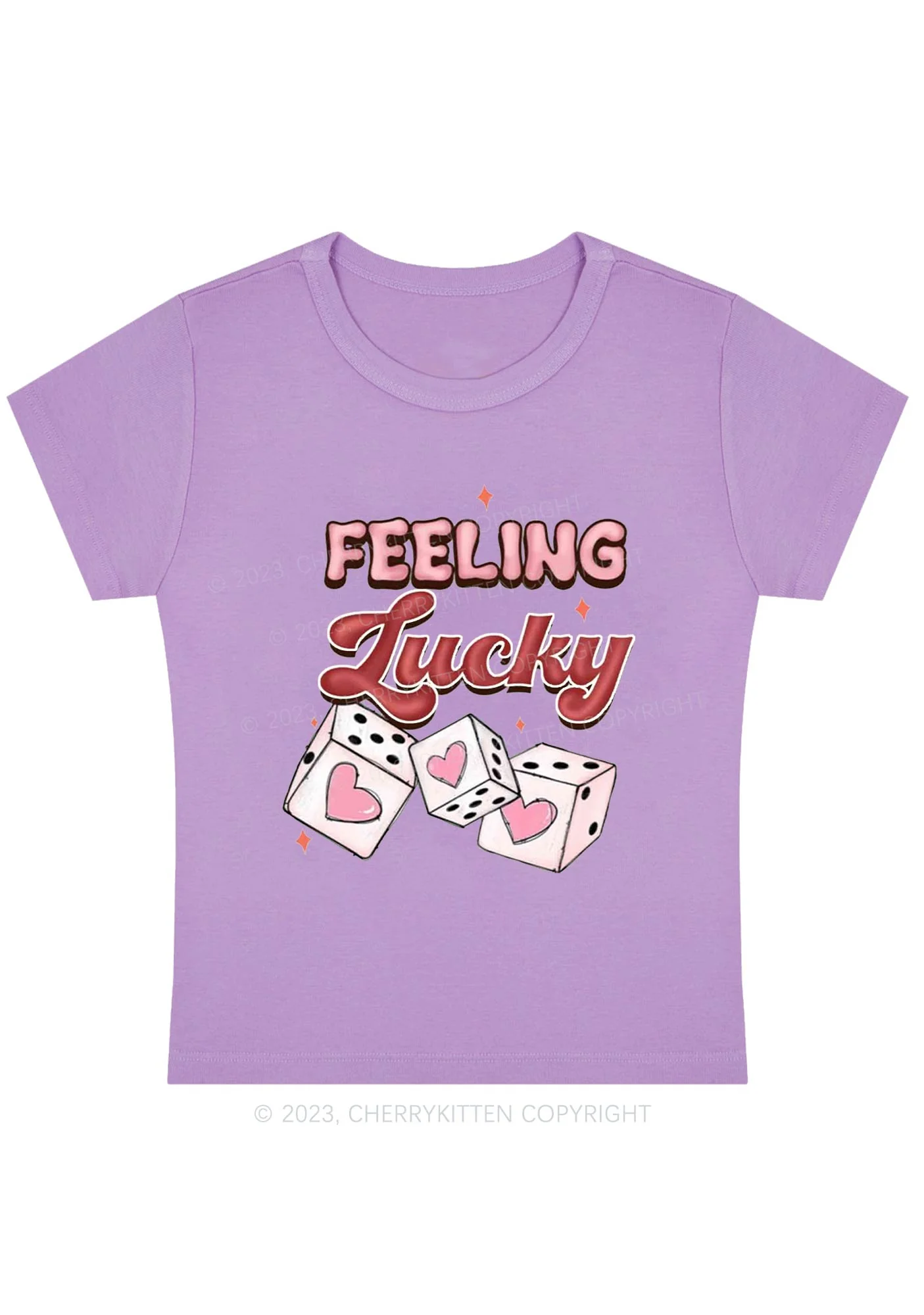 Curvy Feeling Lucky Dices Baby Tee Cherrykitten - Image 4