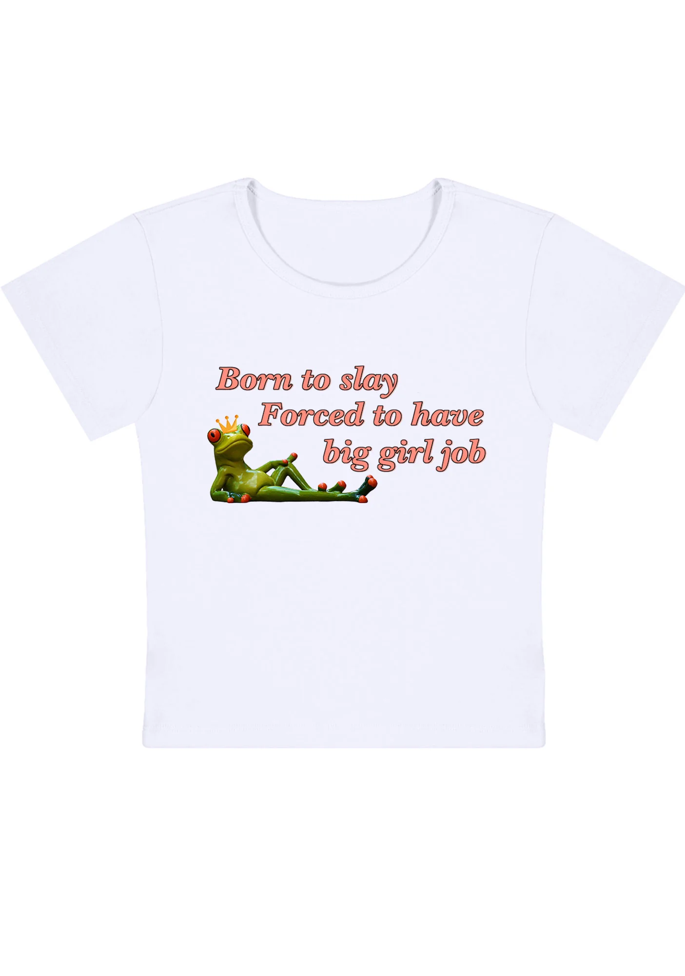 Curvy Forced To Have Big Girl Job Baby Tee - Image 3