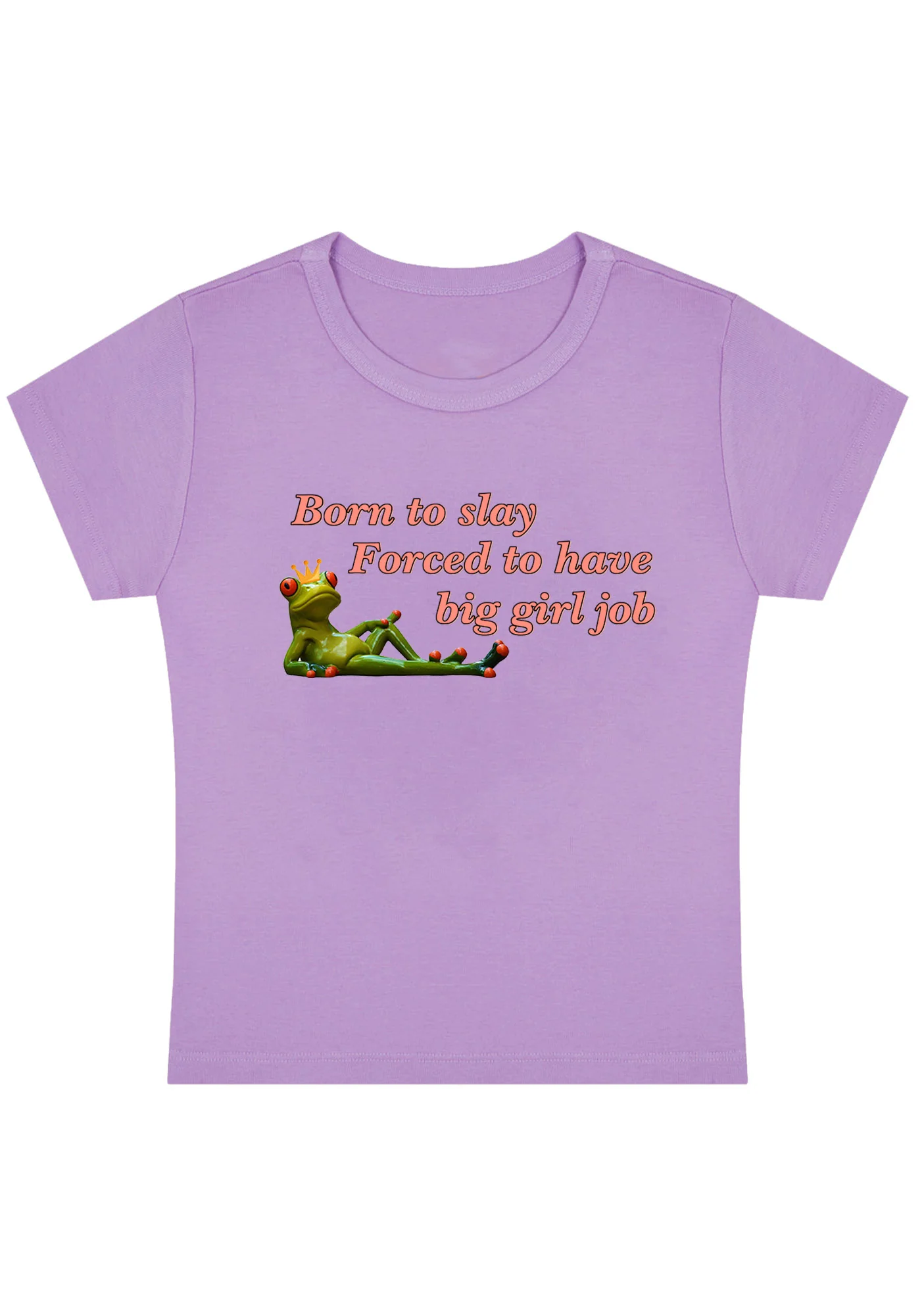 Curvy Forced To Have Big Girl Job Baby Tee - Image 4