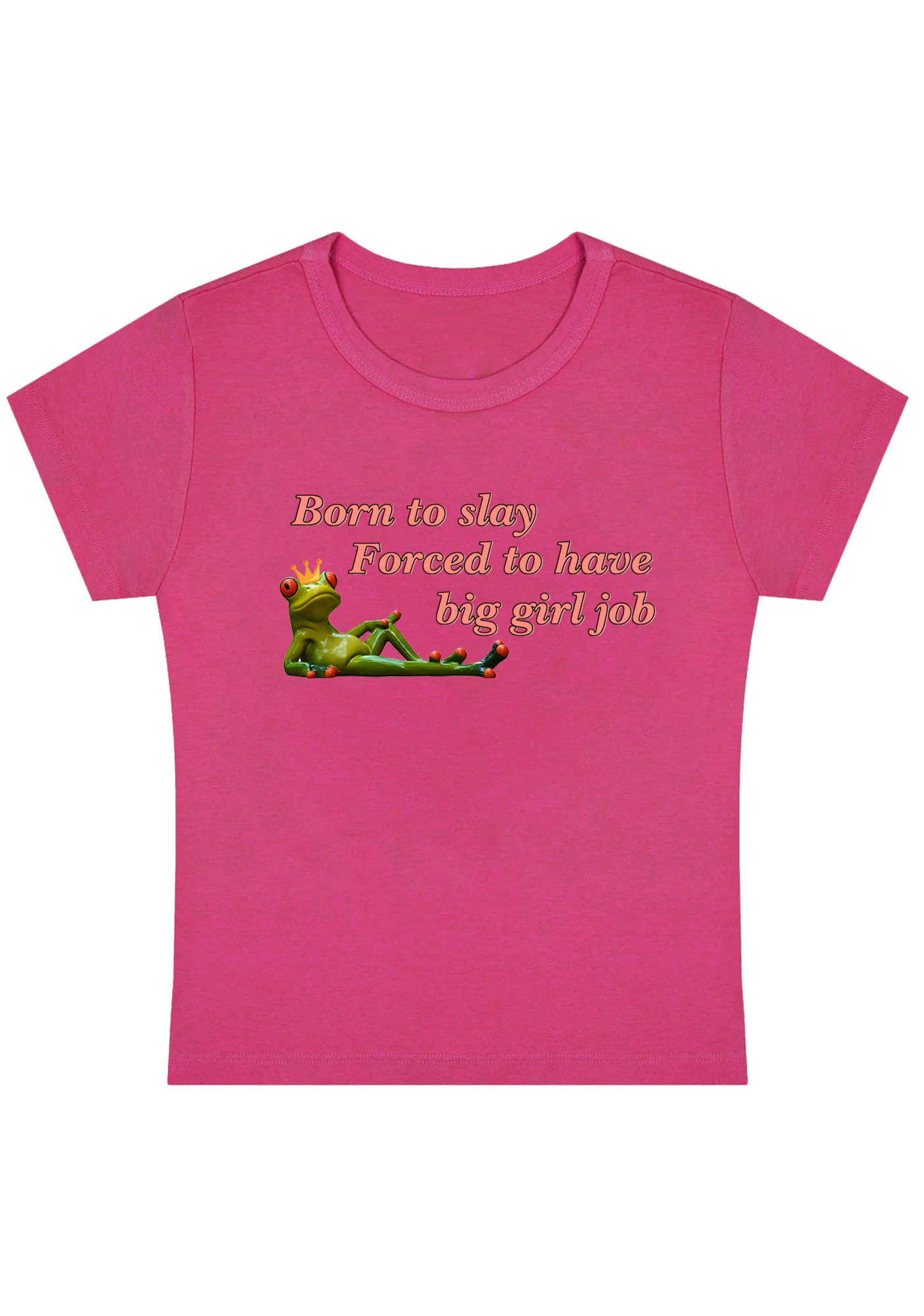 Curvy Forced To Have Big Girl Job Baby Tee - Image 5