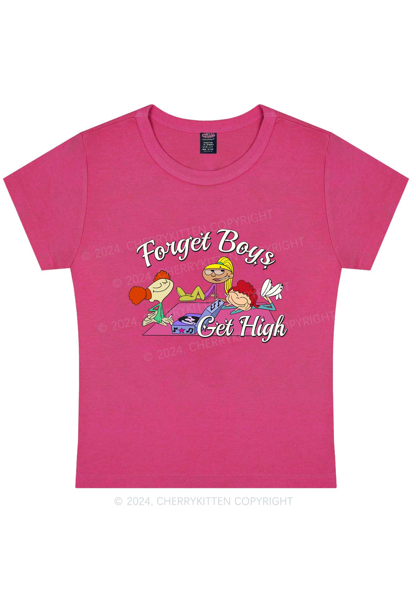 Curvy Forget Boys Y2K Baby Tee Cherrykitten - Image 5