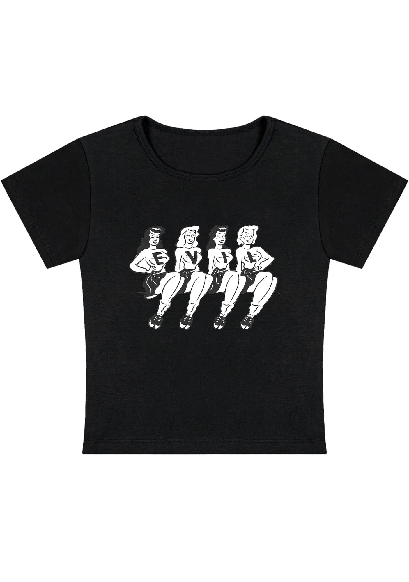 Curvy Four Girls Evil Baby Tee - Image 2