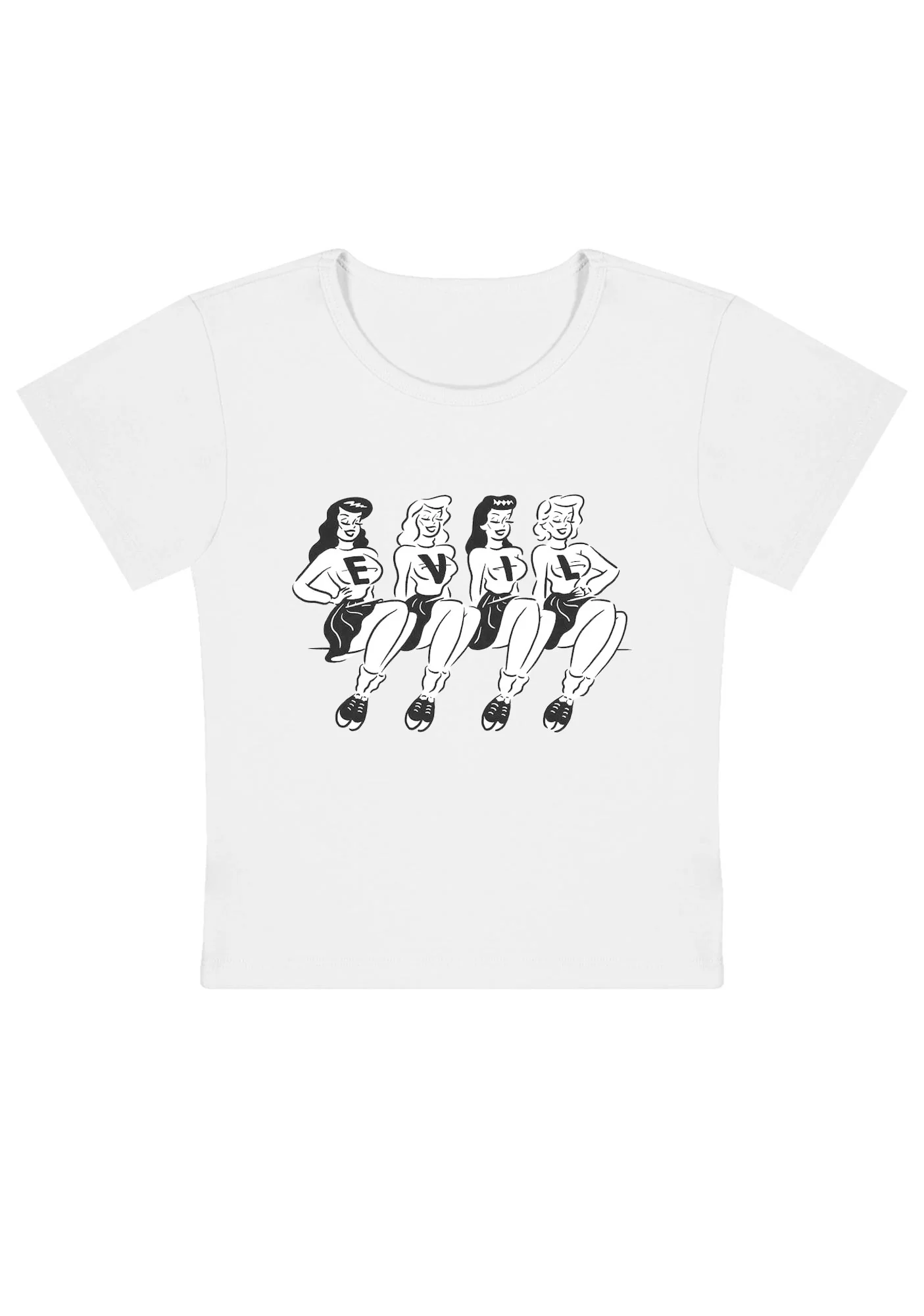 Curvy Four Girls Evil Baby Tee - Image 3