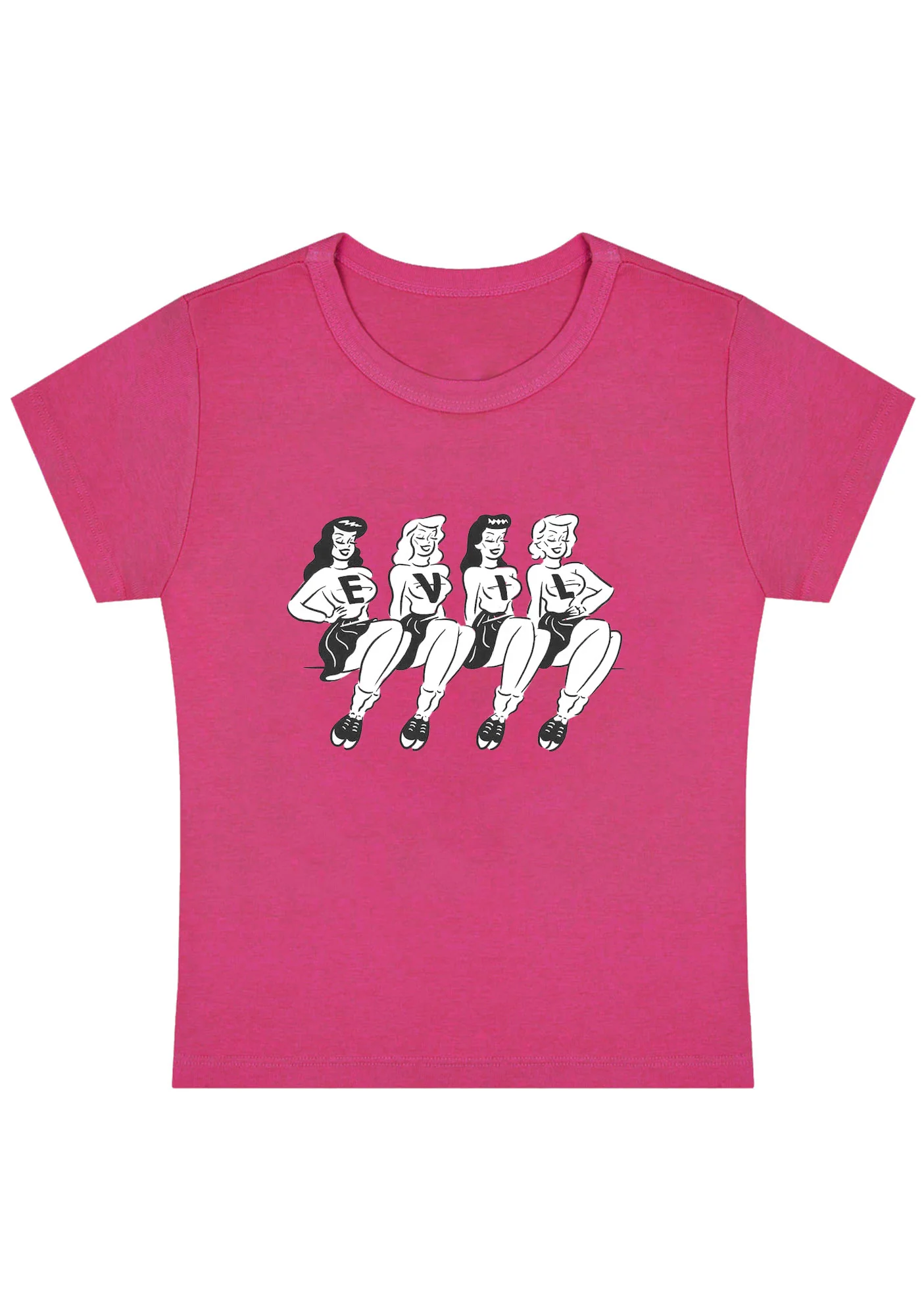 Curvy Four Girls Evil Baby Tee - Image 5