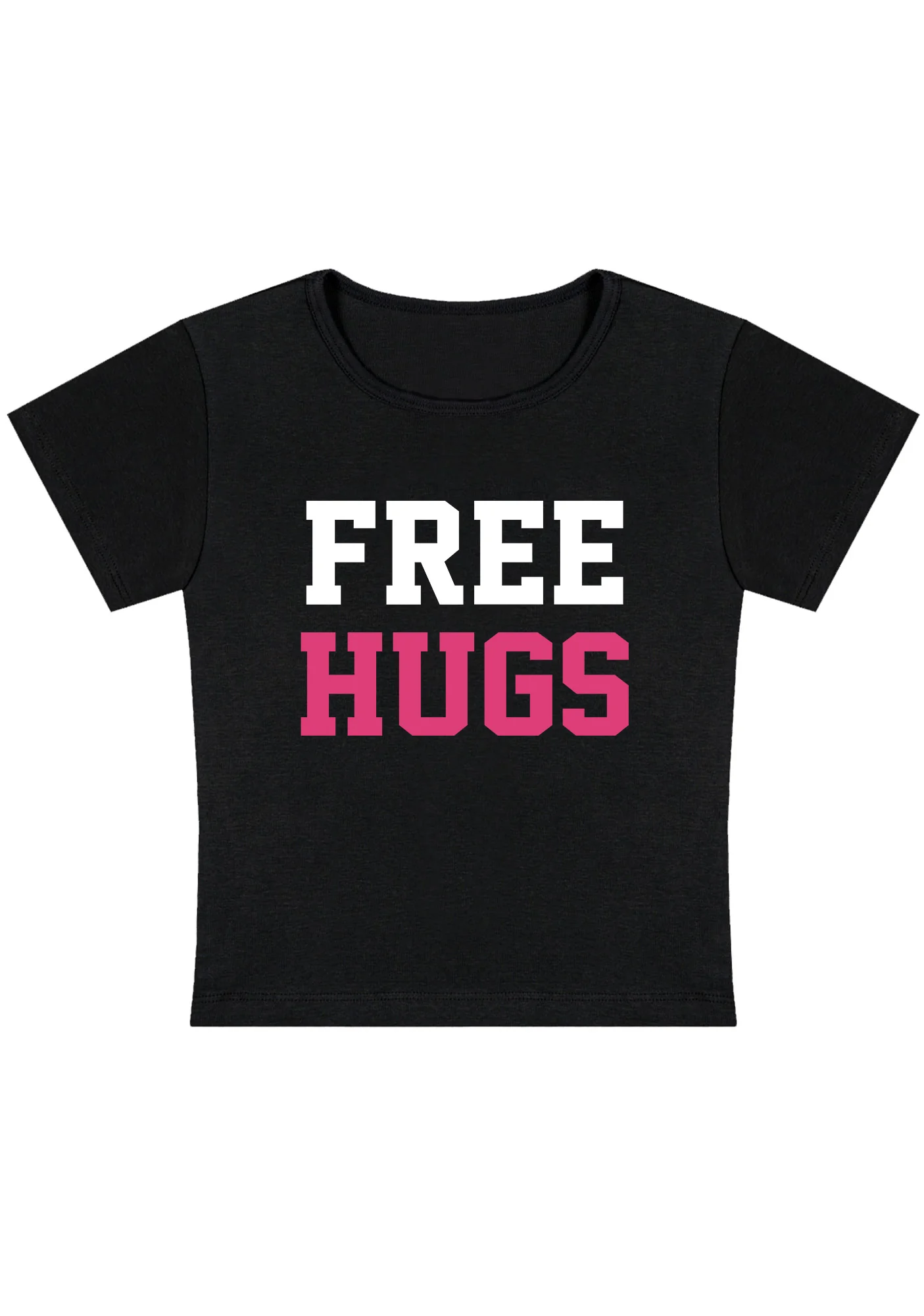 Curvy Free Hugs Baby Tee - Image 2