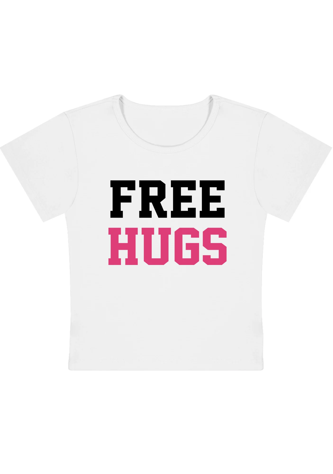 Curvy Free Hugs Baby Tee - Image 3
