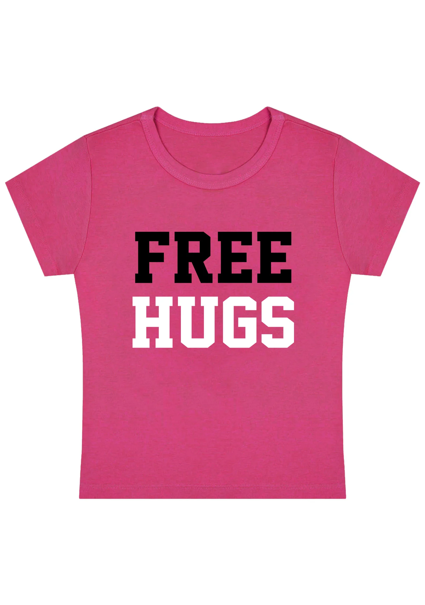Curvy Free Hugs Baby Tee - Image 5