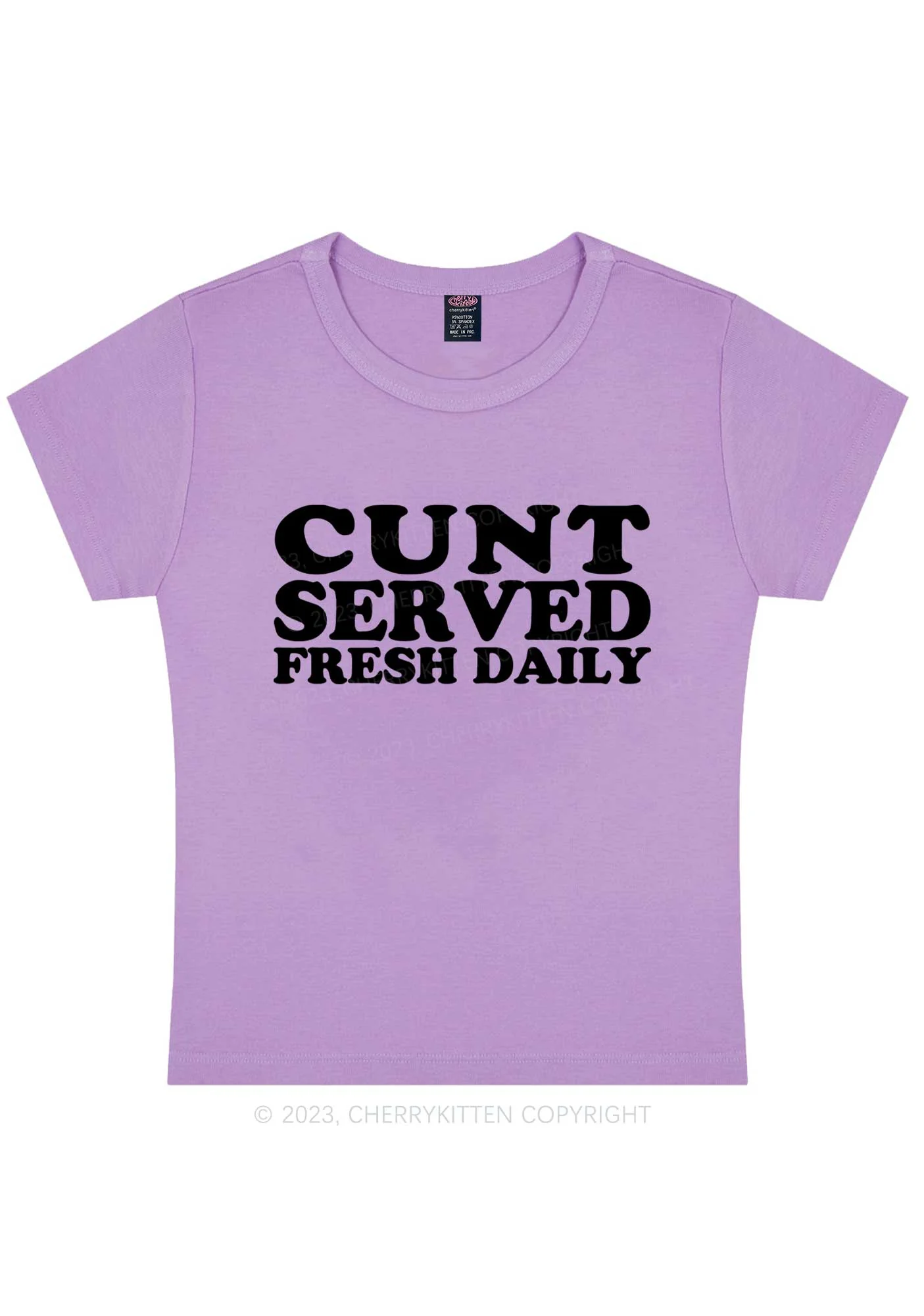 Curvy Fresh Daily Y2K Baby Tee Cherrykitten - Image 4