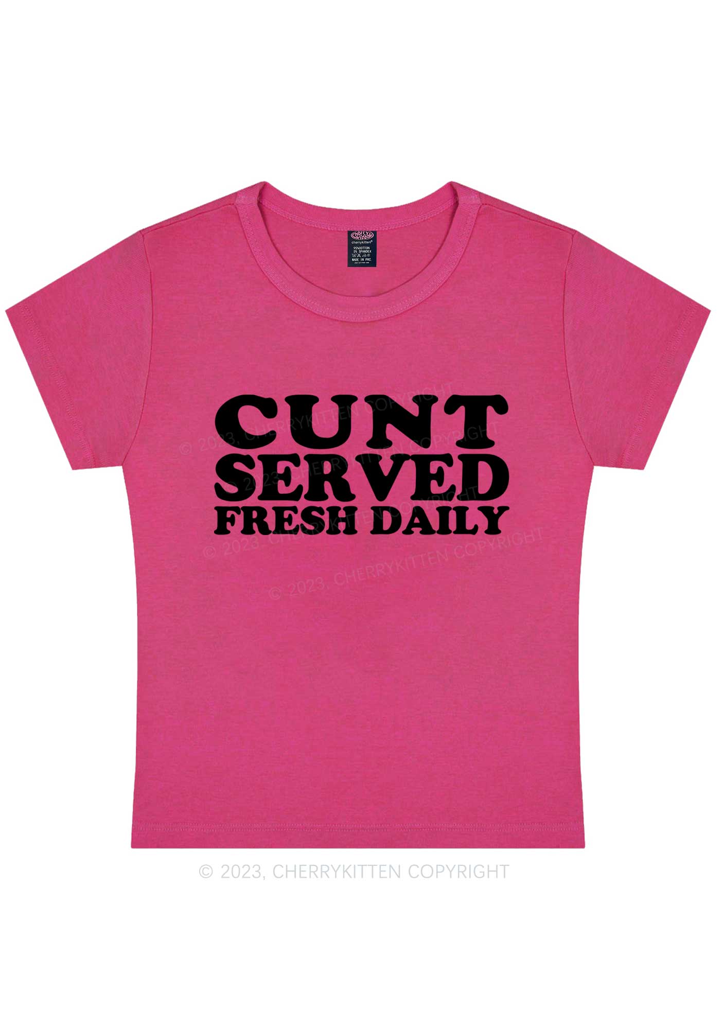 Curvy Fresh Daily Y2K Baby Tee Cherrykitten - Image 5