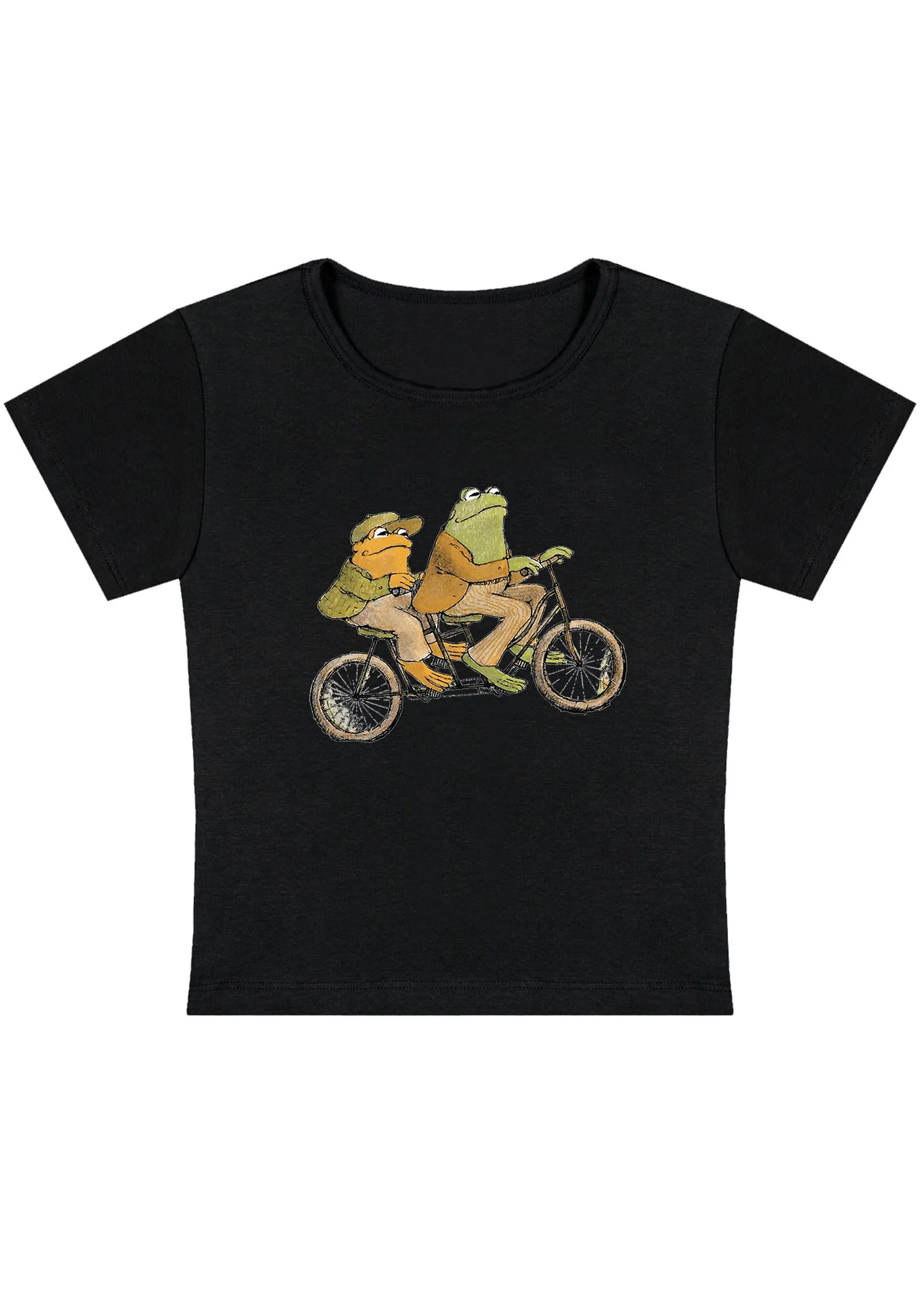Curvy Frogs Ride Bike Baby Tee - Image 2