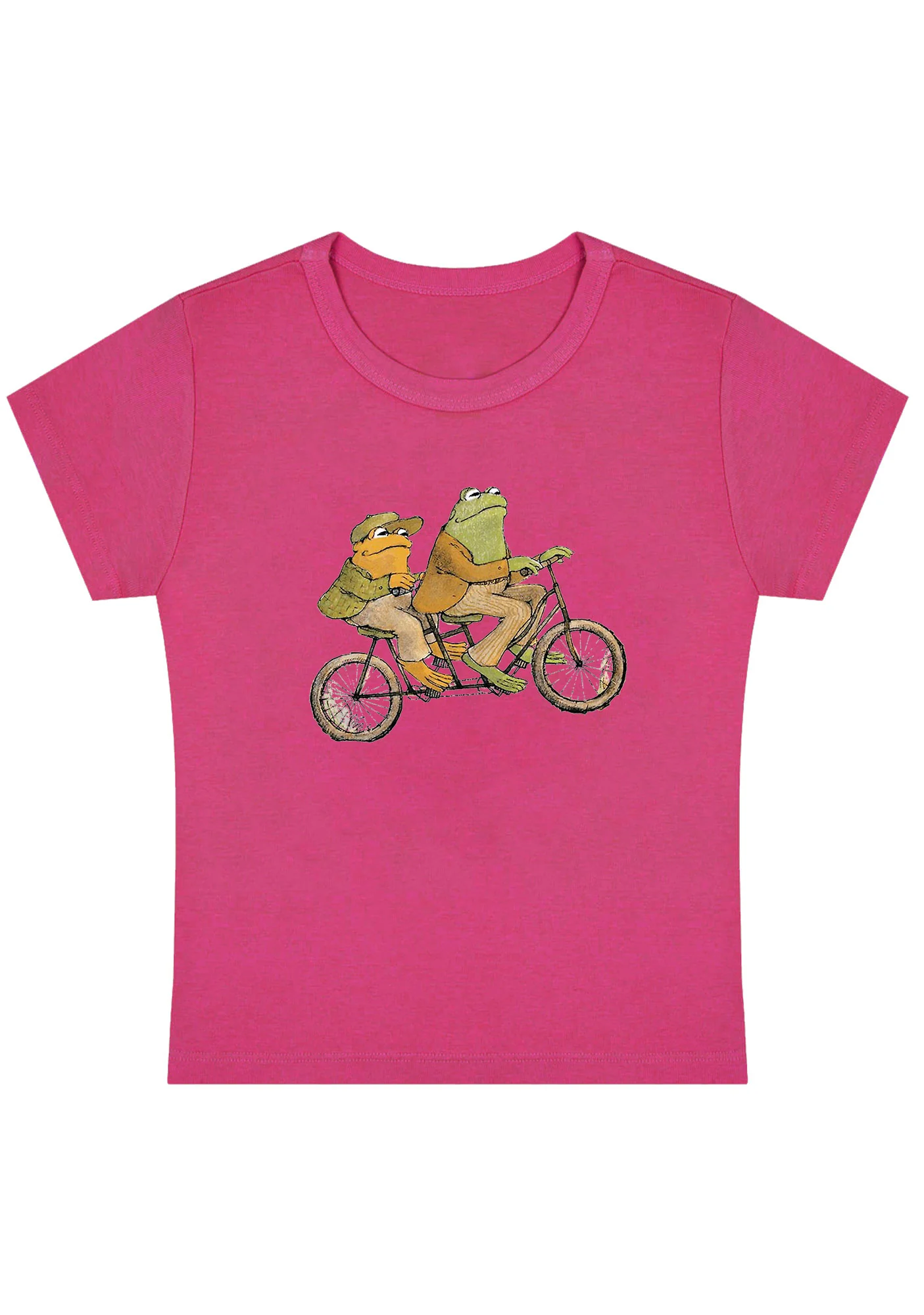 Curvy Frogs Ride Bike Baby Tee - Image 5