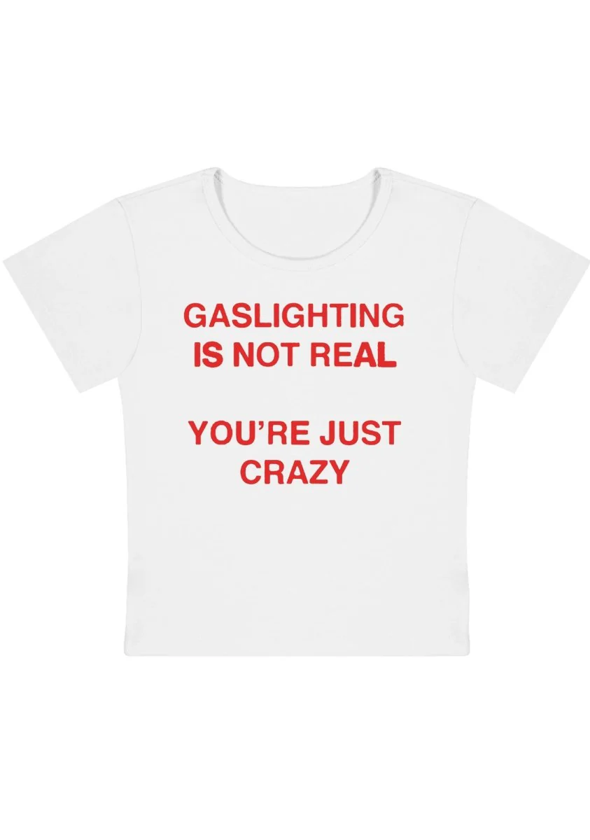 Curvy Gaslighting Is Not Real  Baby Tee - Image 4