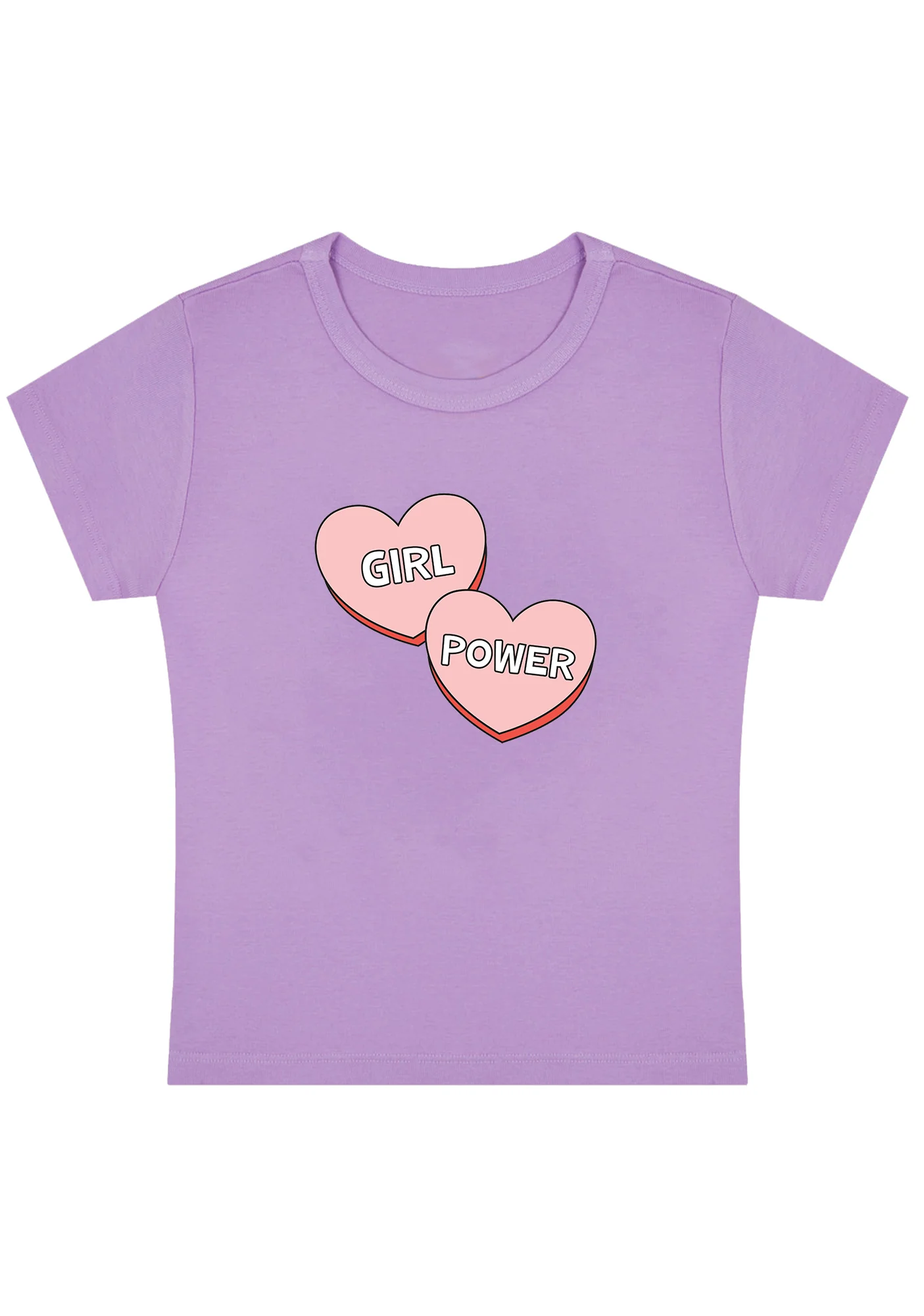Curvy Girl Power Heart Baby Tee - Image 3