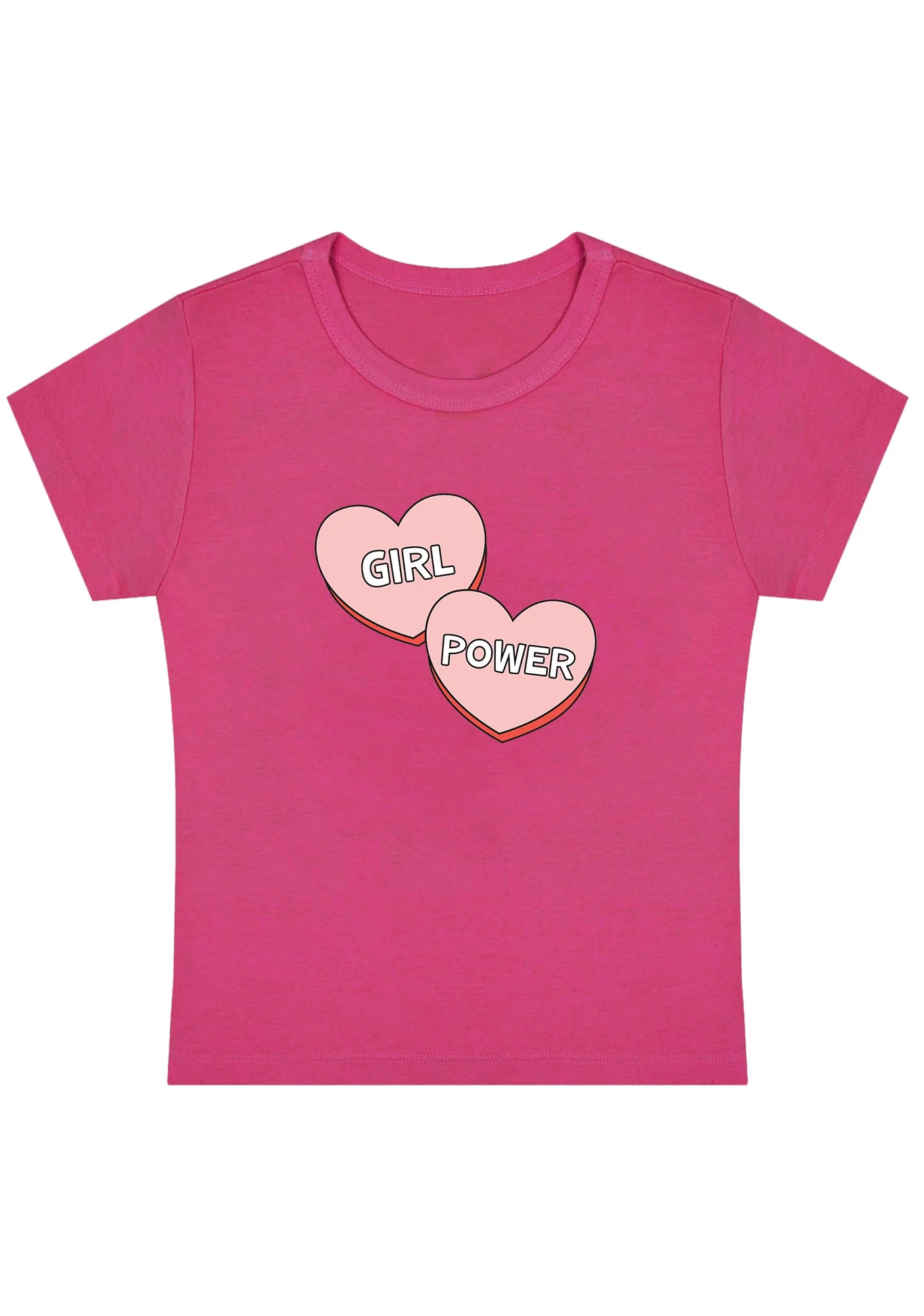 Curvy Girl Power Heart Baby Tee - Image 4