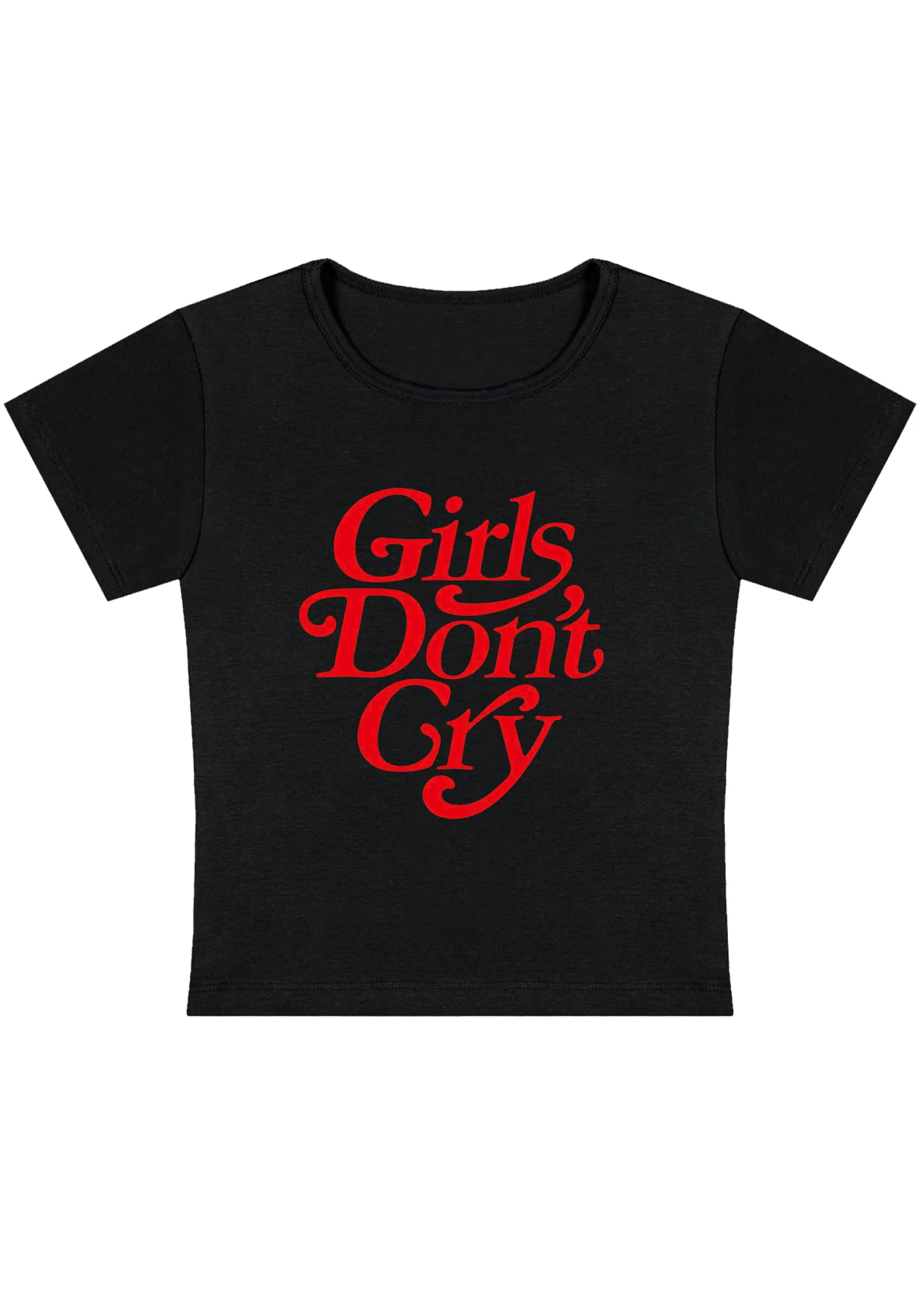 Curvy Girls Don't Cry Baby Tee - Image 2